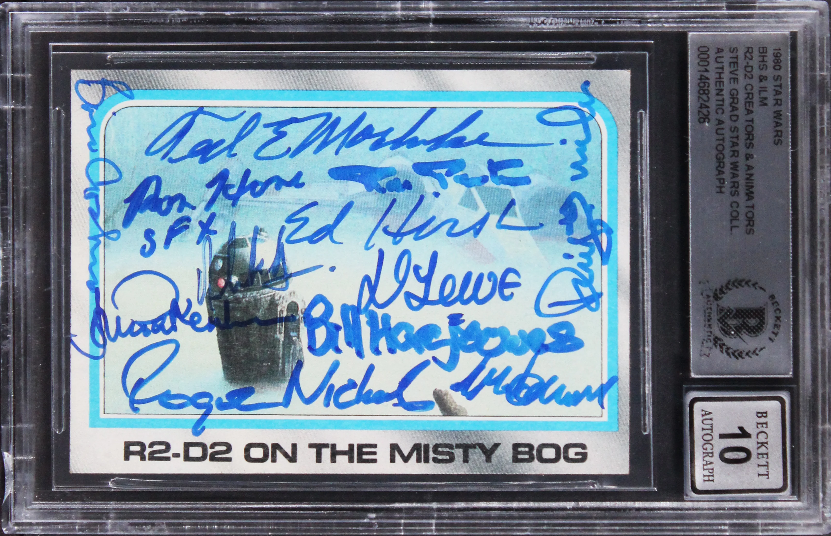 (12) Archer +11 Signed 1980 Star Wars ESB #245 Card Auto Grade 10! BAS Slabbed - Image 2