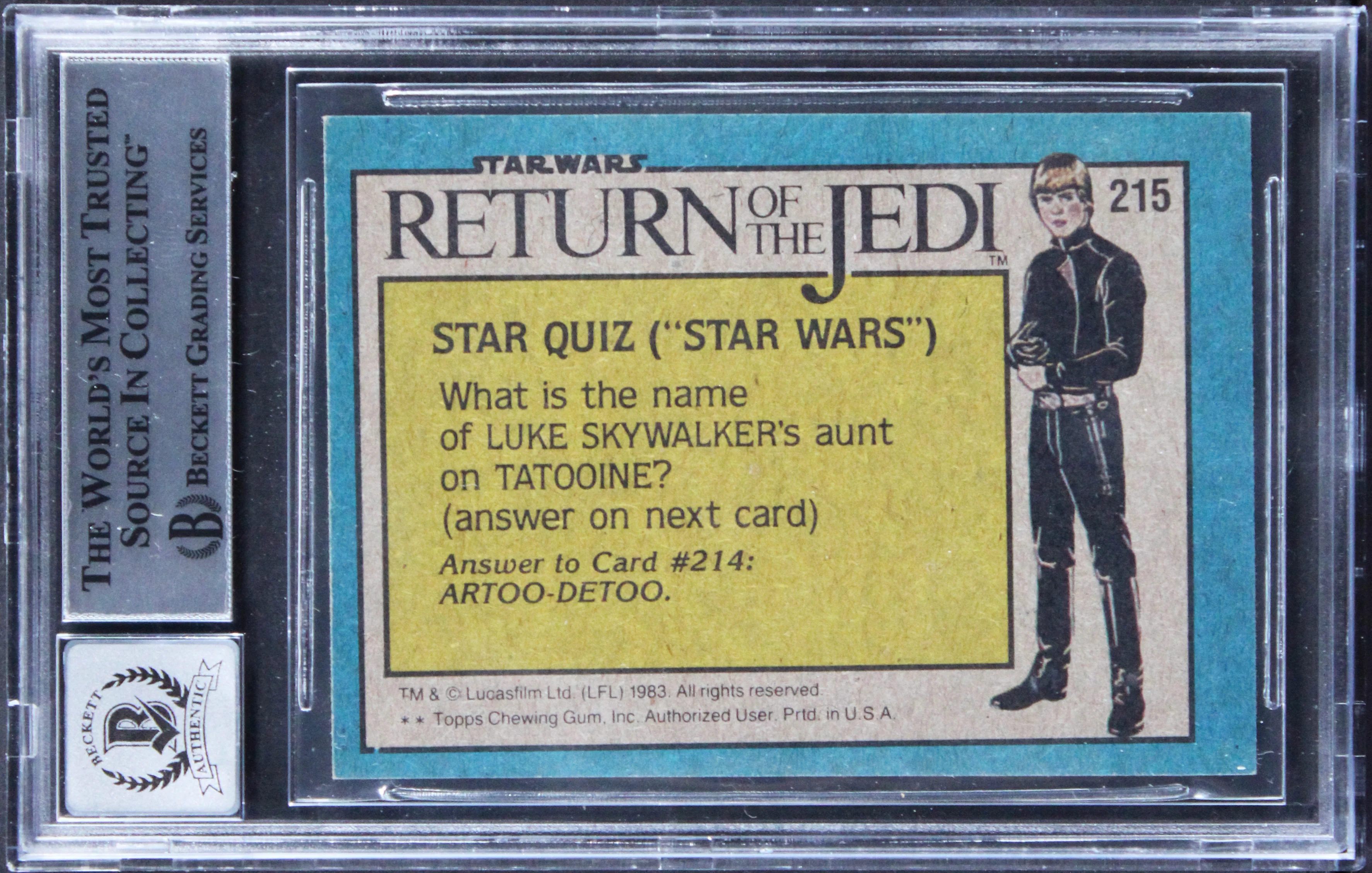 (13) George + ILM Crew Signed 1983 Star Wars ROTJ #148 Card Auto 10! BAS Slabbed - Image 3