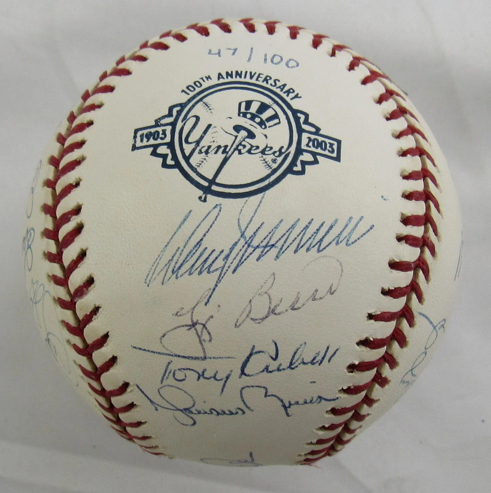 New York Yankees Greats Signed Rawlings Baseball Steiner COA - Derek Jeter, Reggie Jackson - Image 2