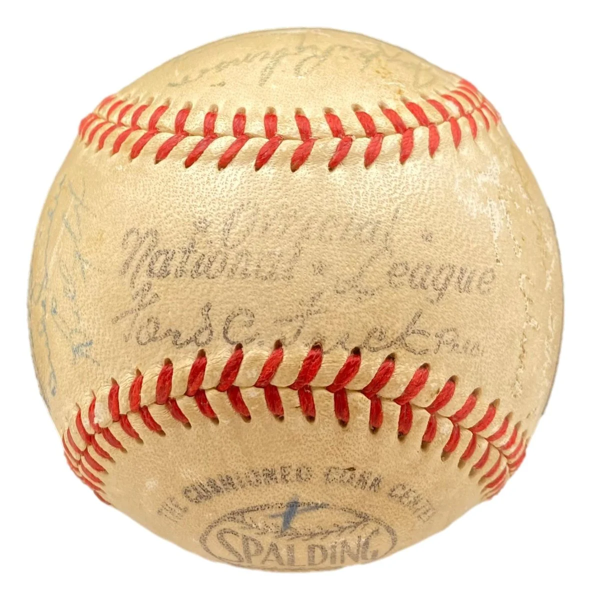 1949 Brooklyn Dodgers (28) Signed NL Baseball Jackie Robinson & More BAS - Image 6