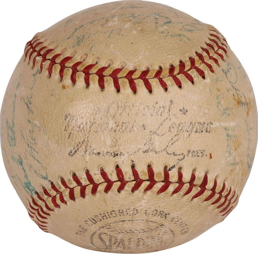 Robert Clemente Rookie Signed 1955 Pirates NL Baseball + 27 Others JSA LOA - Image 3
