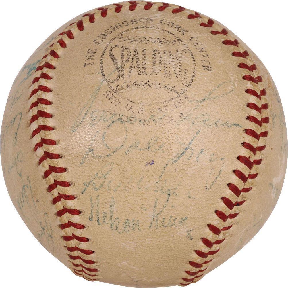 Robert Clemente Rookie Signed 1955 Pirates NL Baseball + 27 Others JSA LOA - Image 6