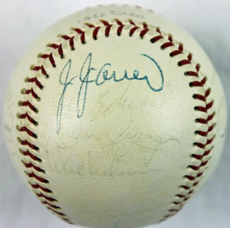 1968 Cardinals Team (18) Signed Onl Baseball Musial Schoendienst PSA/DNA #Q03120 - Image 2