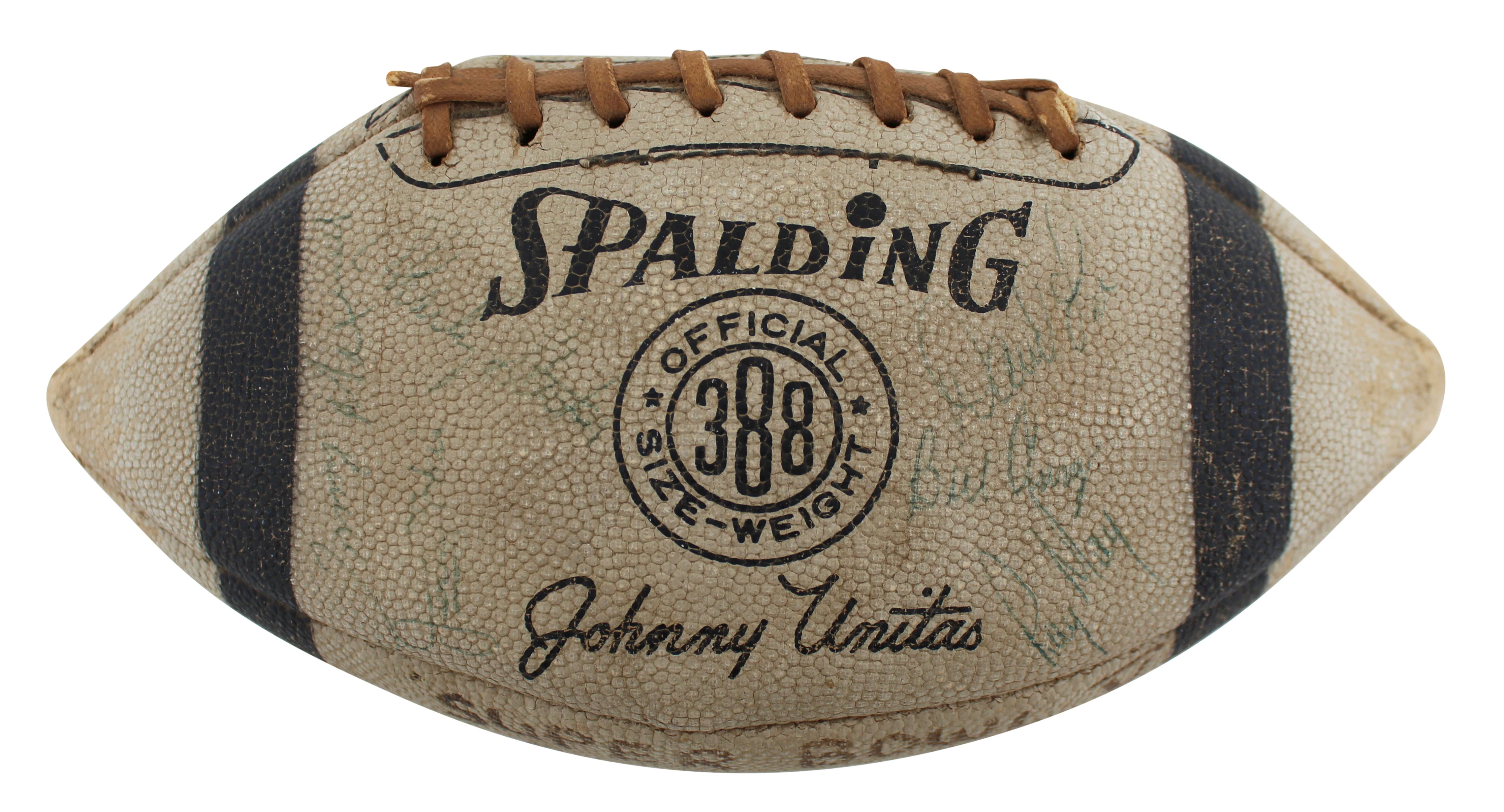 1970 Colts (32) Johnny Unitas, Bubba Smith Signed Nfl Football BAS #AA03813 - Image 5