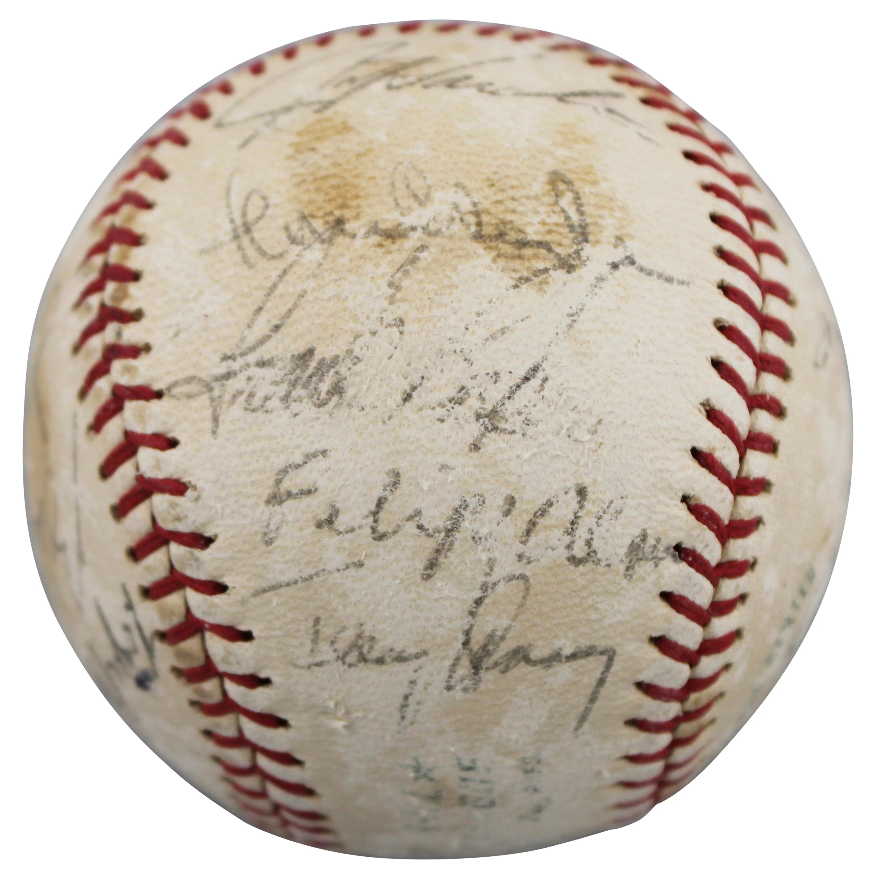 1971 Yankees (19) Munson, Stottlemyre, Alou Signed Oal Baseball PSA/DNA #AC00182 - Image 3
