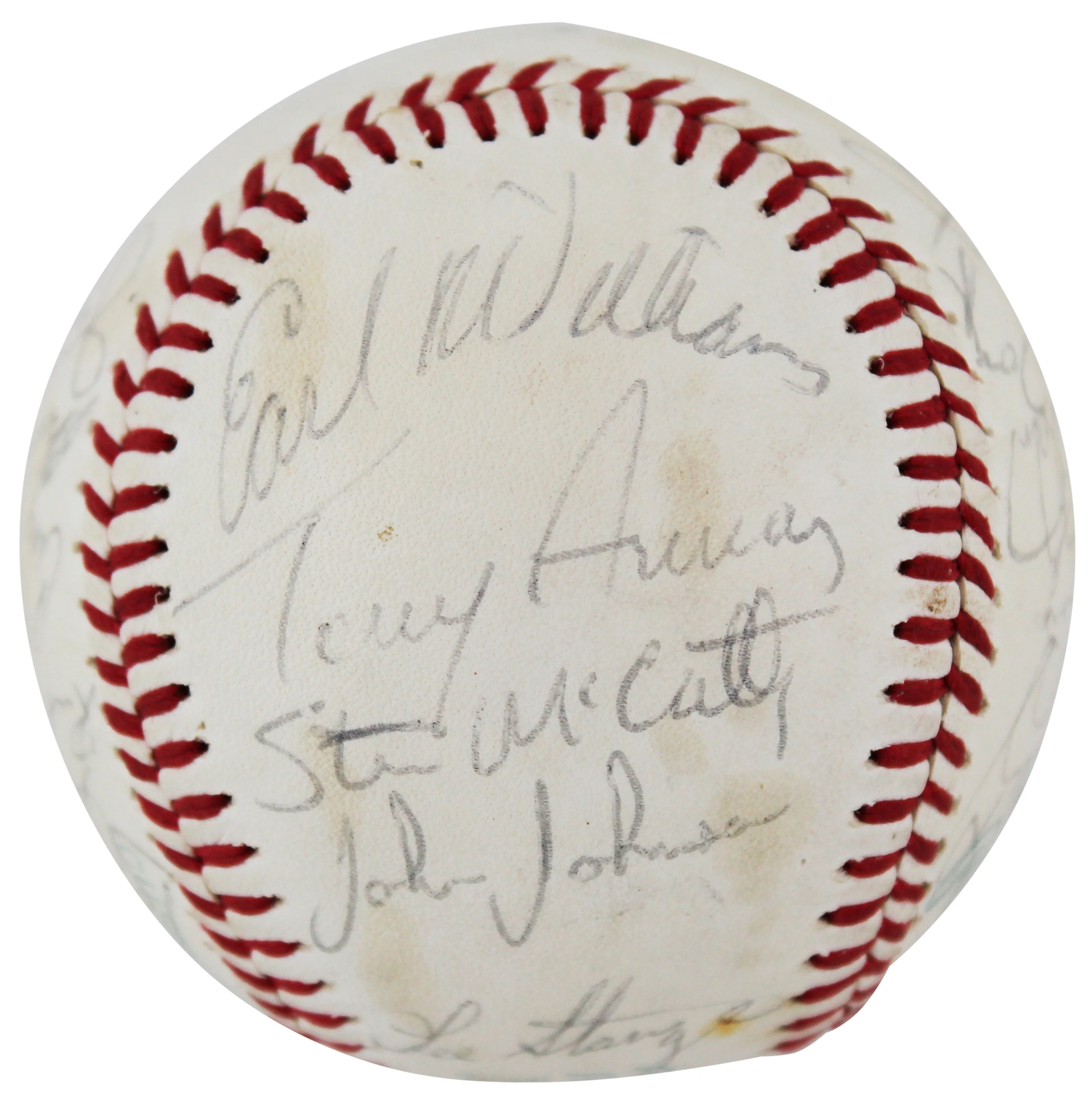 1977 Athletics (24) McCatty, Langford, Page Signed Oal Baseball BAS #AC33306 - Image 2