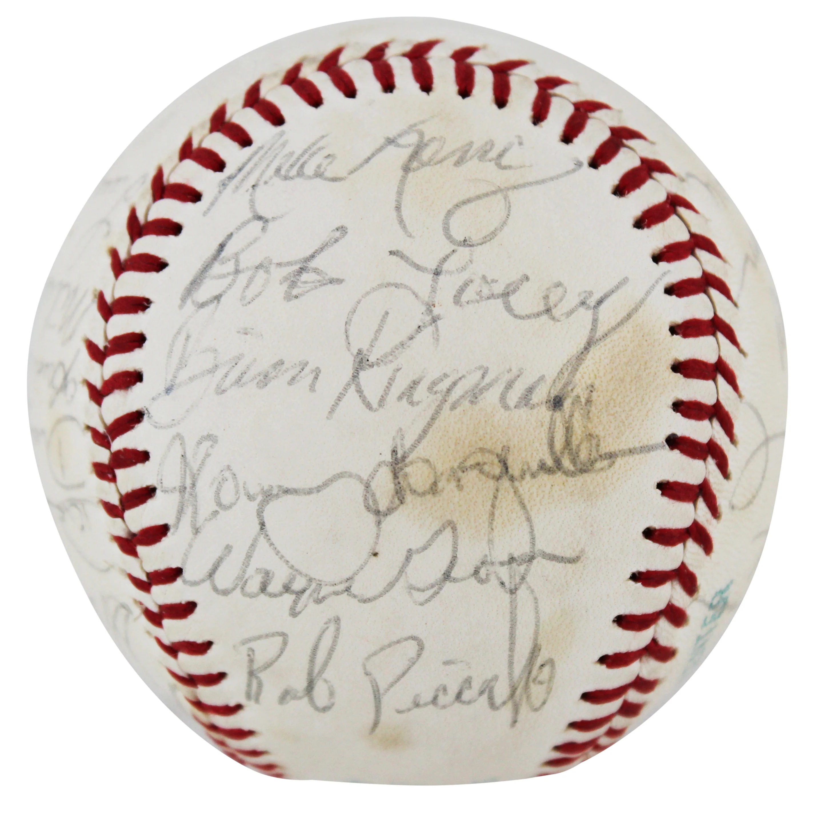 1977 Athletics (24) McCatty, Langford, Page Signed Oal Baseball BAS #AC33306 - Image 3