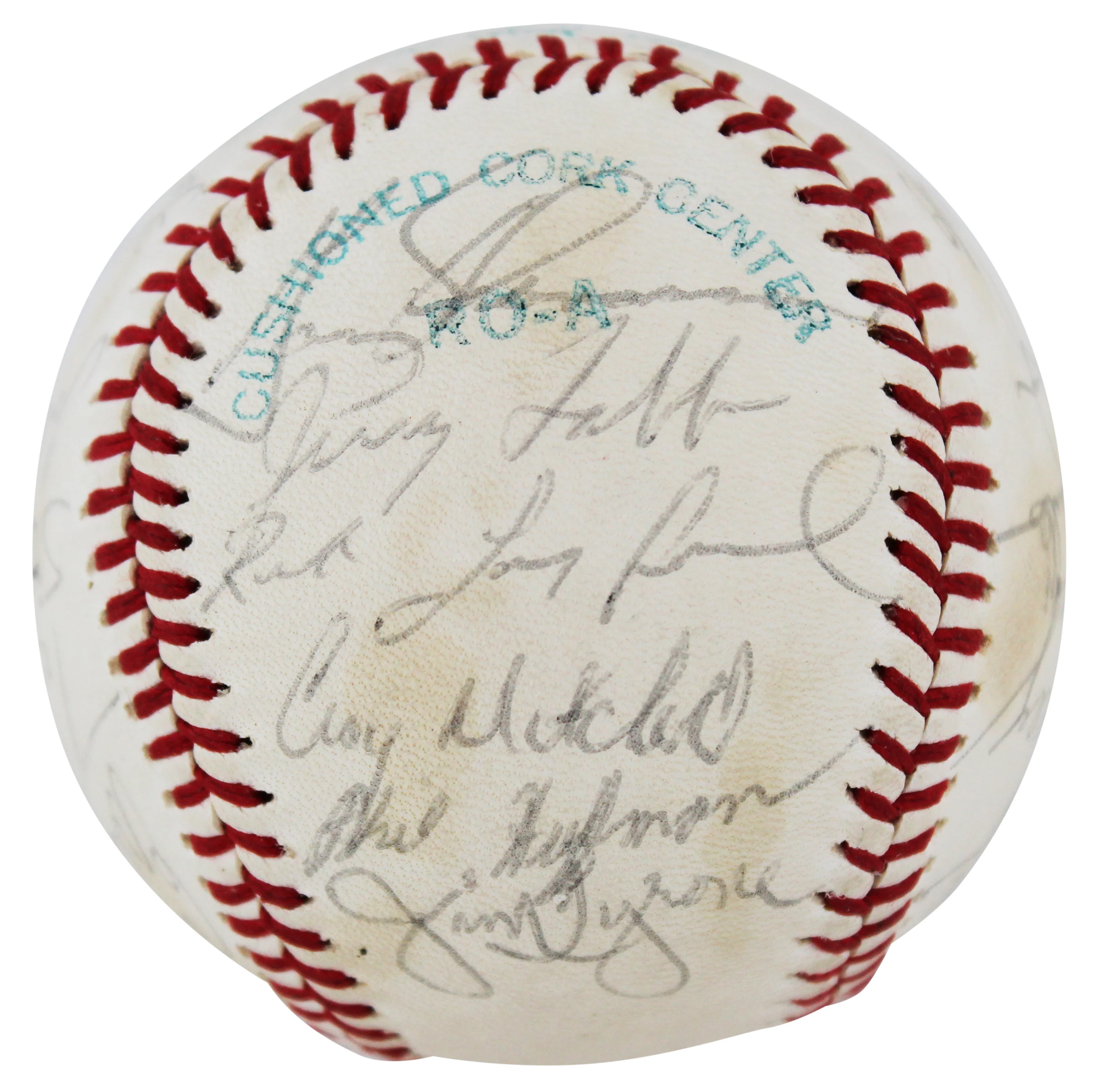 1977 Athletics (24) McCatty, Langford, Page Signed Oal Baseball BAS #AC33306 - Image 4