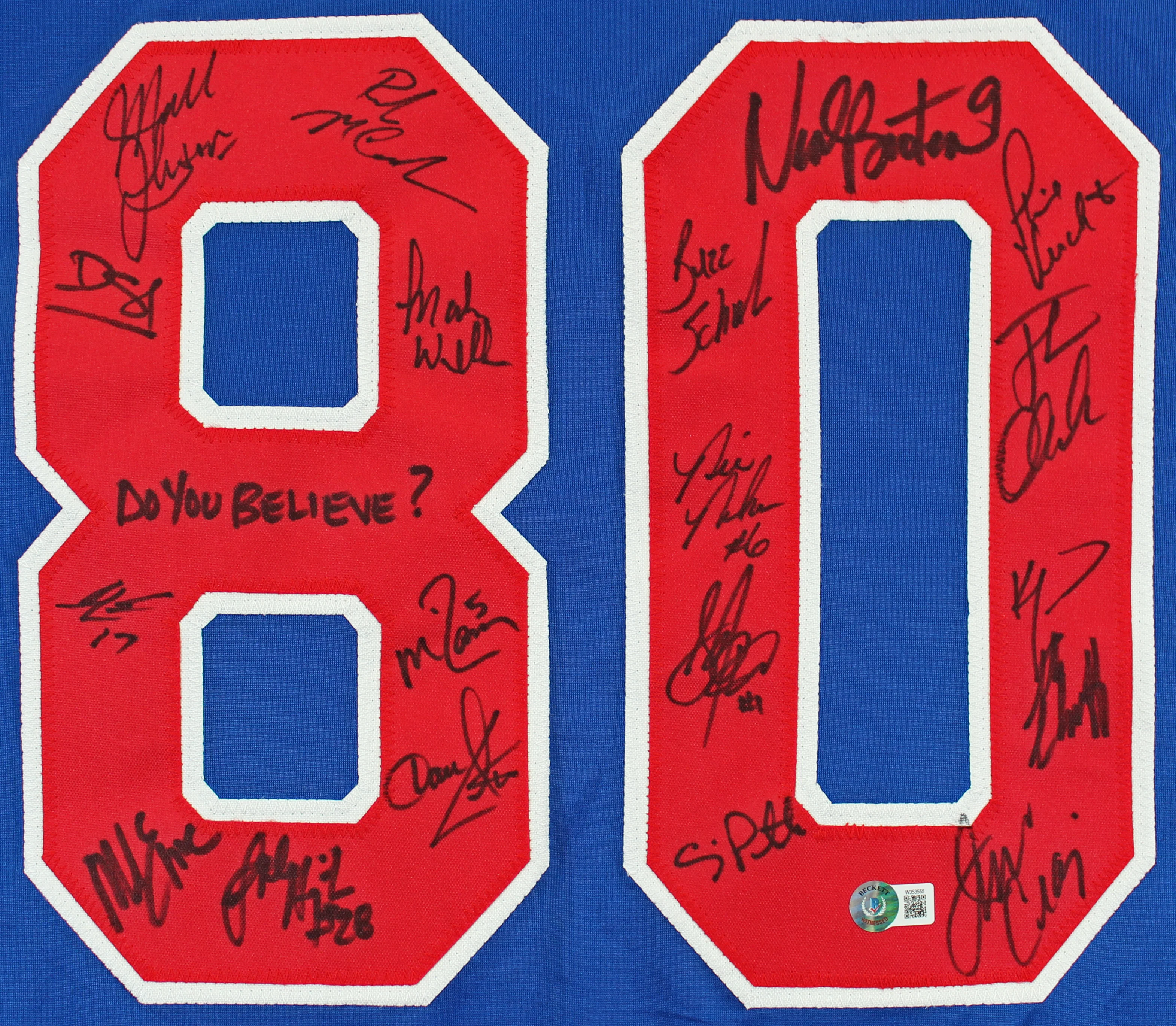 1980 USA Hockey 19 Autos Craig, Eruzione, Broten Signed Blue Jersey BAS Wit 1 - Image 3