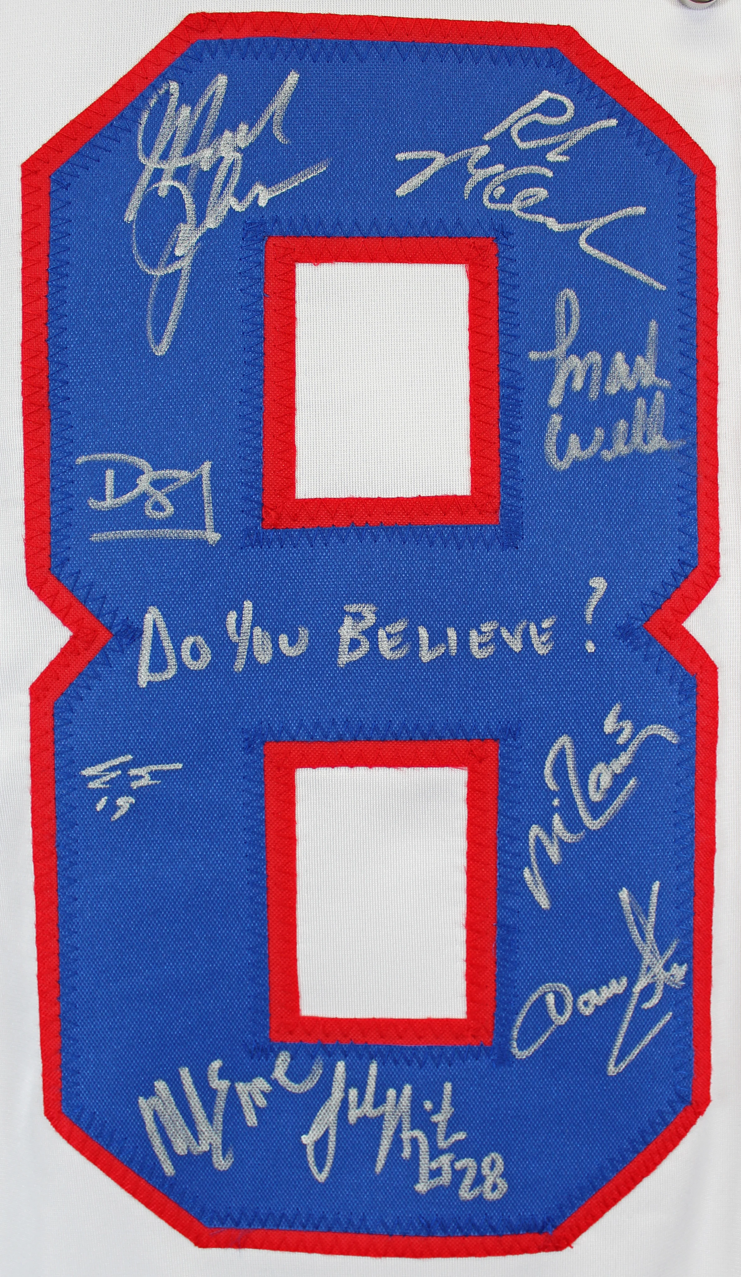 1980 USA Hockey 19 Autos Craig, Eruzione, Broten Signed White Jersey BAS Wit - Image 3