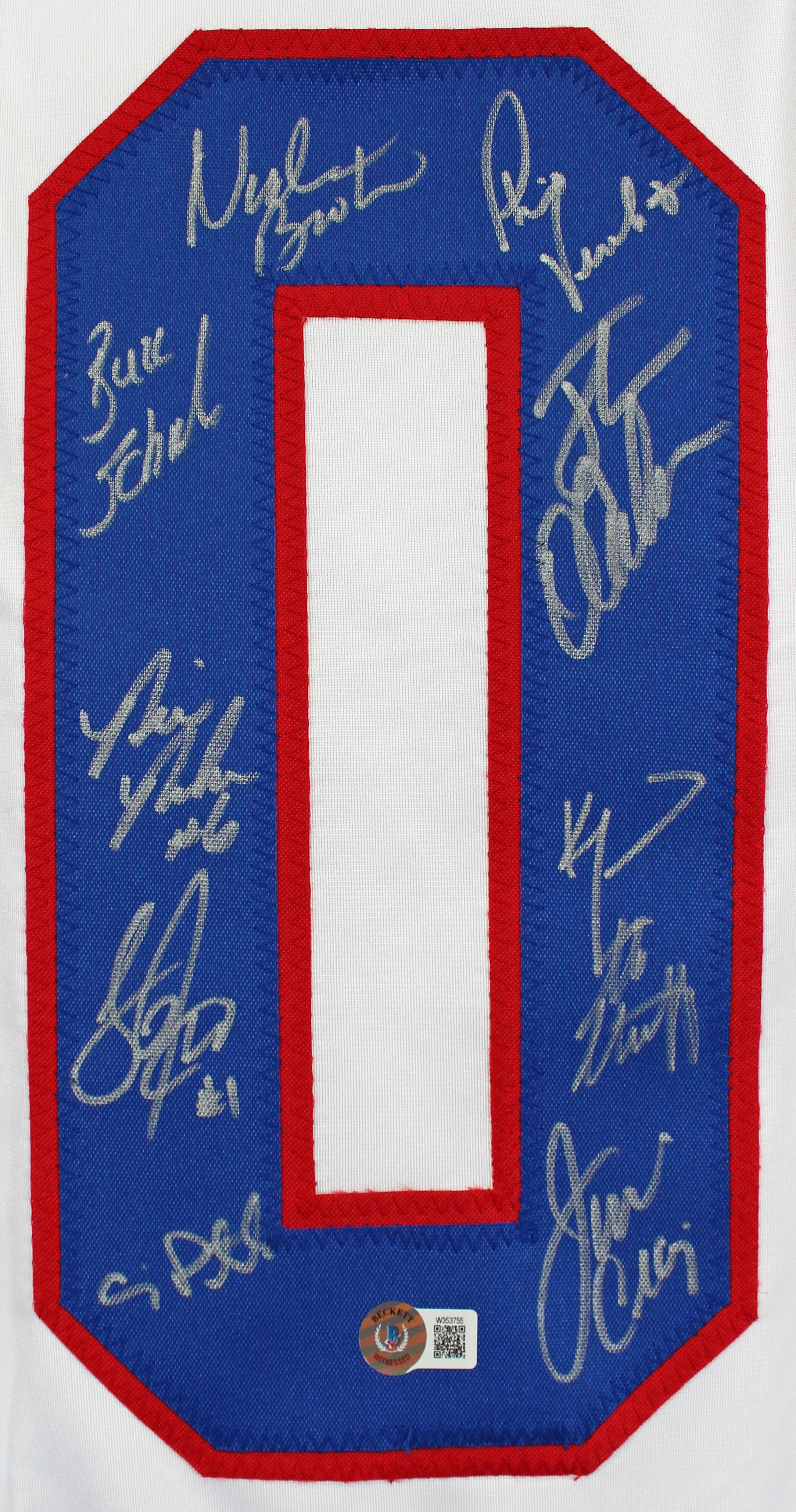 1980 USA Hockey 19 Autos Craig, Eruzione, Broten Signed White Jersey BAS Wit - Image 4