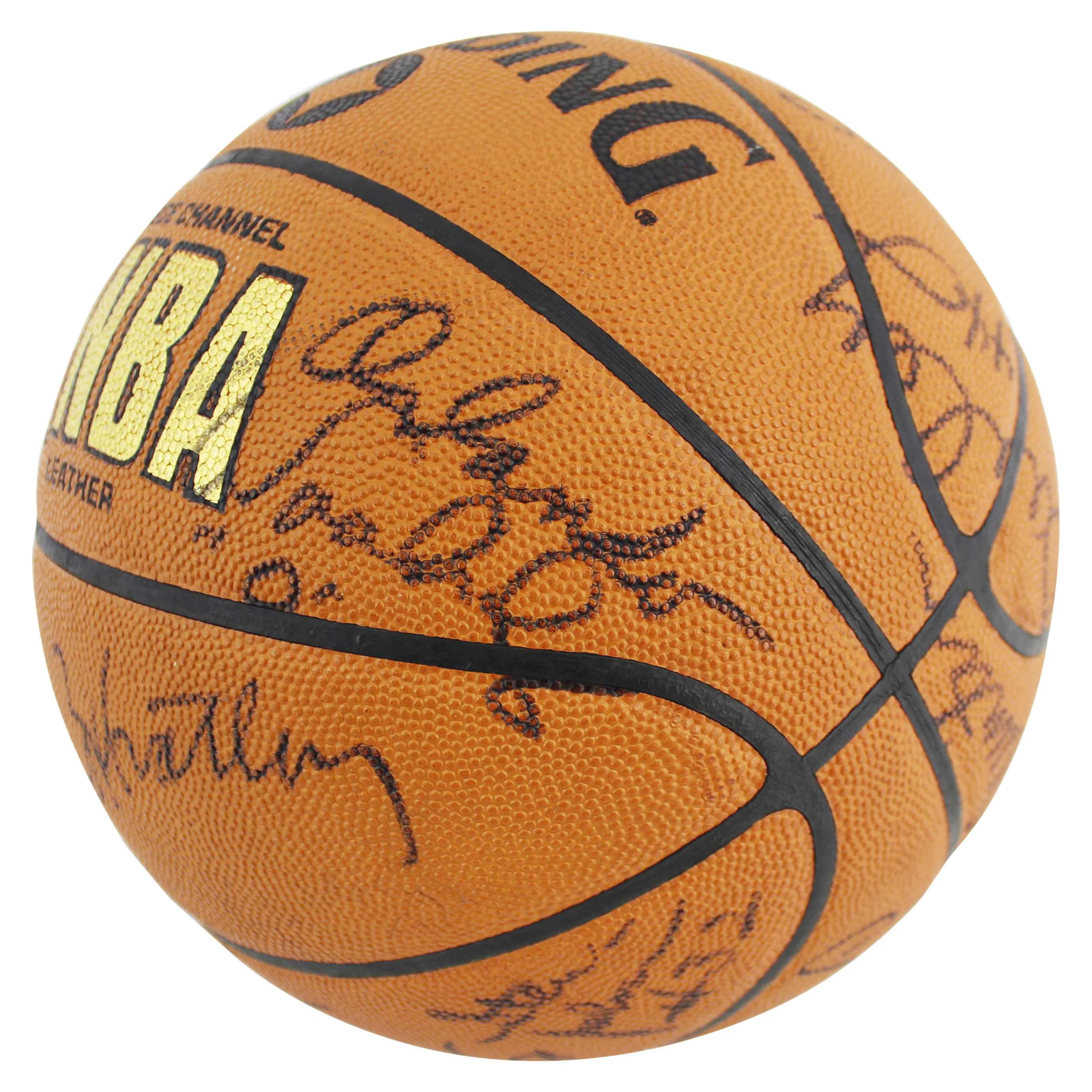 1984-85 Bulls (13) Jordan, Woolridge Signed Spalding Basketball PSA & JSA LOAs - Image 3