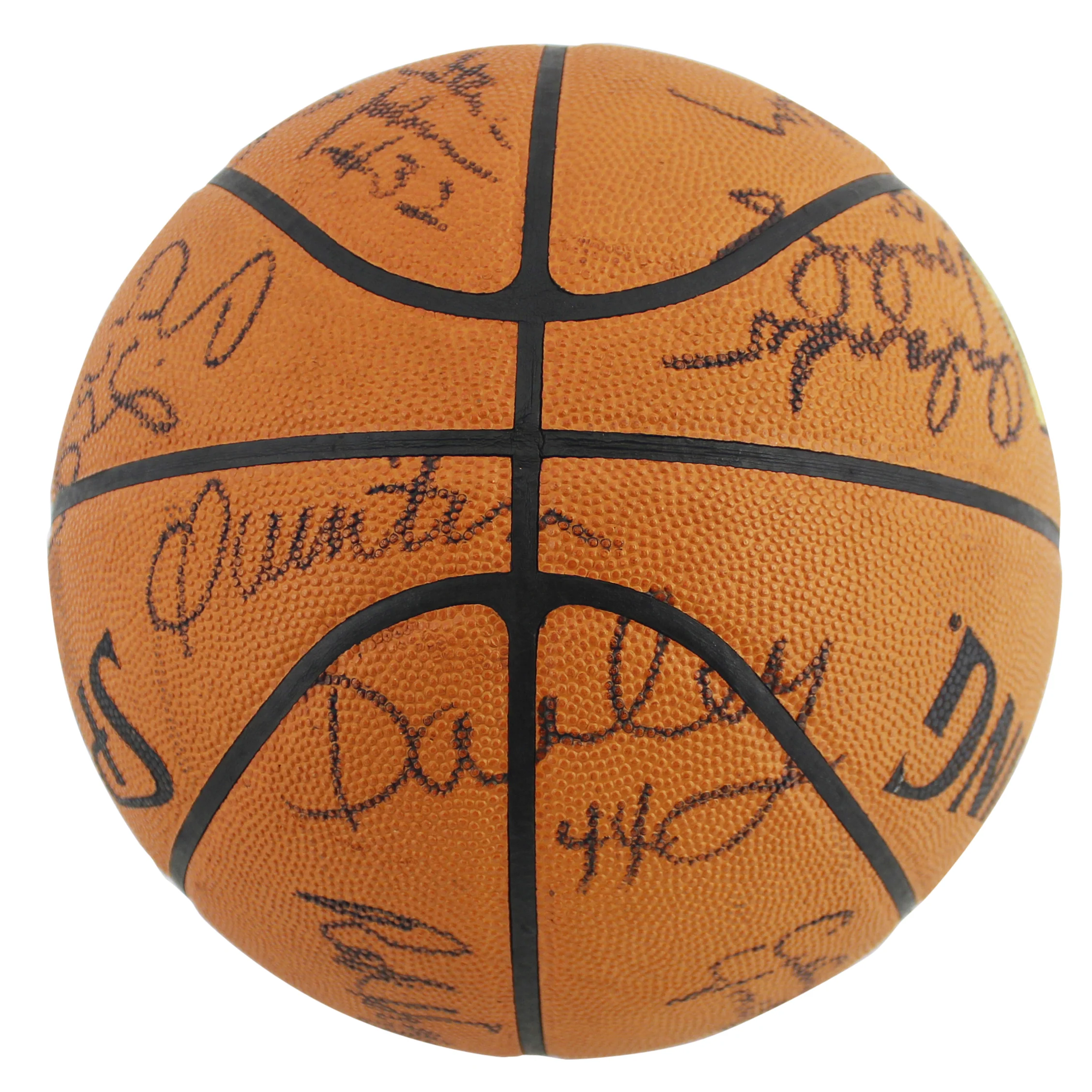 1984-85 Bulls (13) Jordan, Woolridge Signed Spalding Basketball PSA & JSA LOAs - Image 7