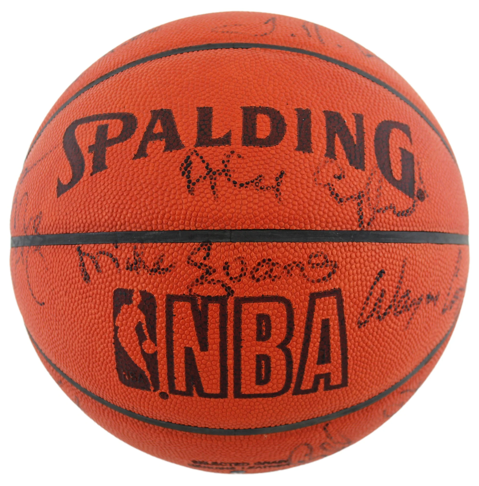 1984-85 Nuggets (14) English, Lever Signed Spalding Official NBA Basketball BAS - Image 2