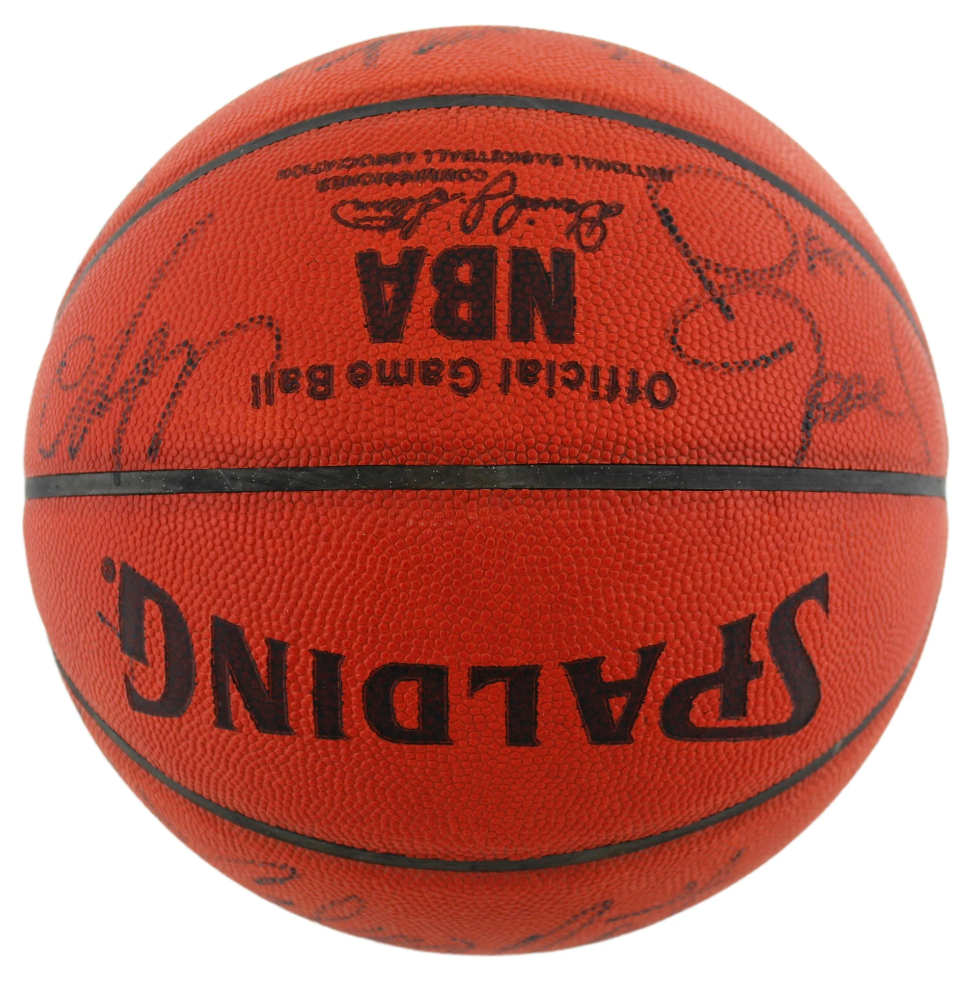 1984-85 Nuggets (14) English, Lever Signed Spalding Official NBA Basketball BAS - Image 4