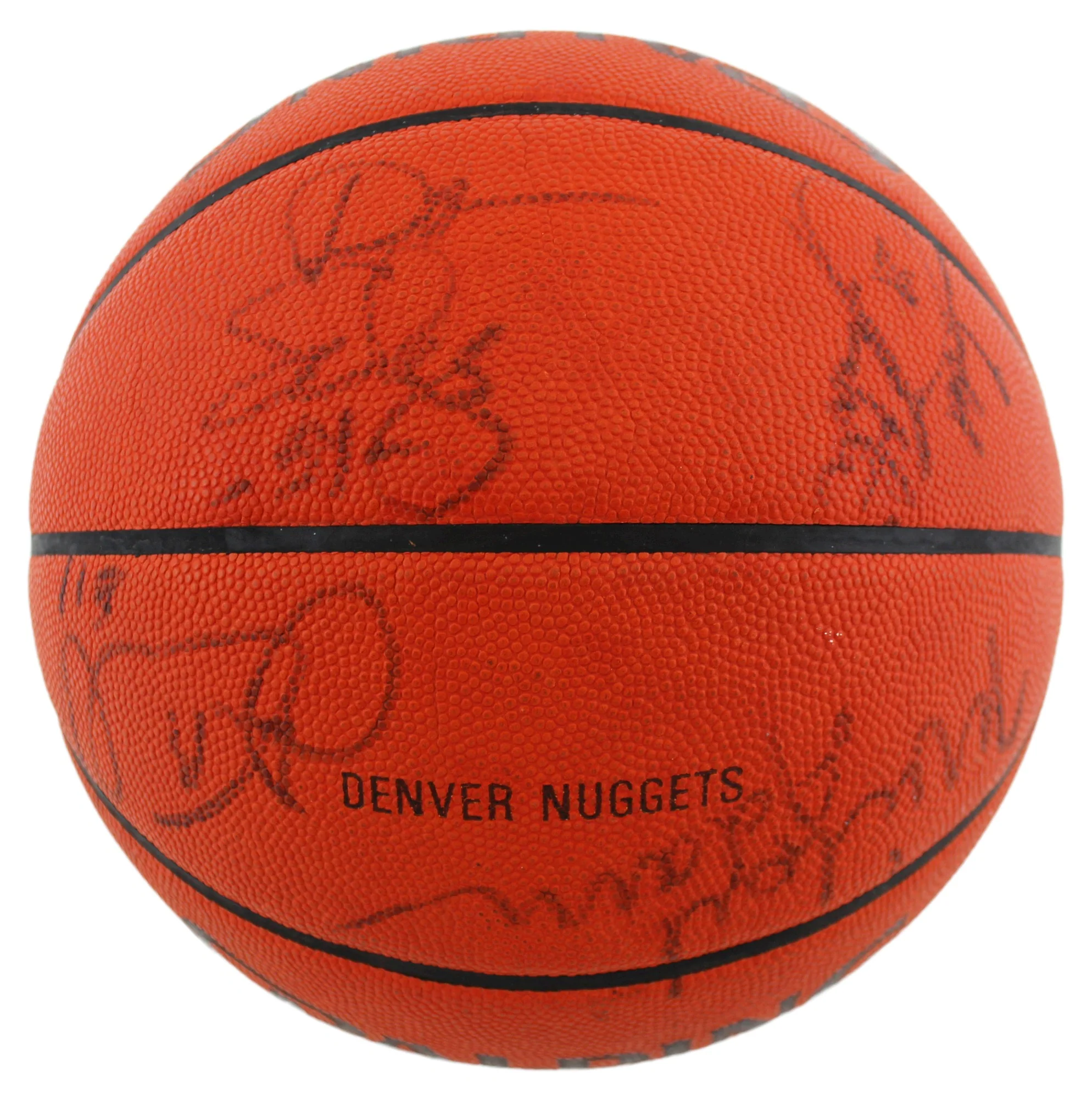 1987-88 Nuggets (12) English, Lever Signed Game Used Official NBA Basketball BAS - Image 4