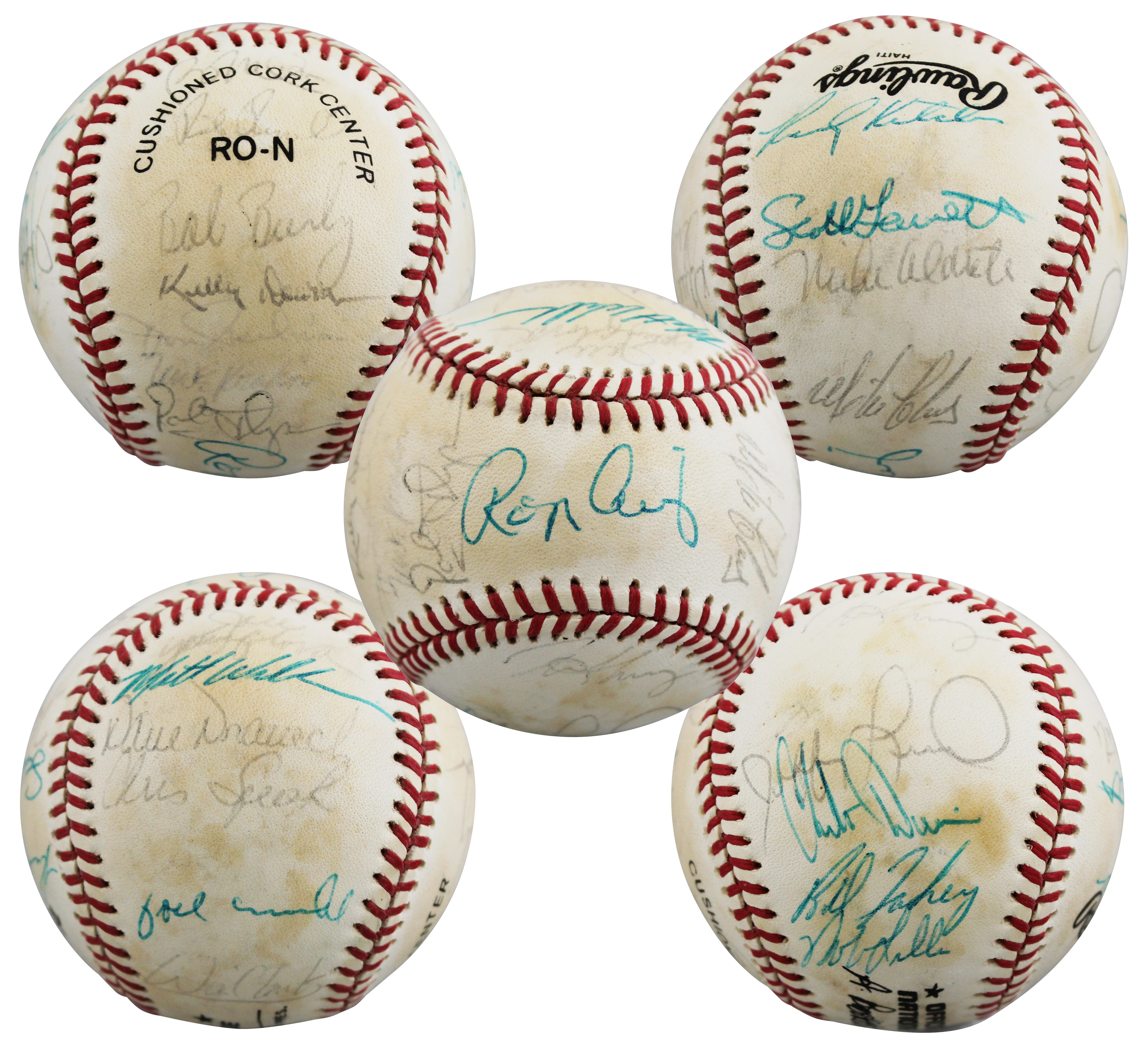 1987 Giants (23) Clark, Williams, Uribe +20 Signed ONL Baseball BAS #AE64191 - Image 2
