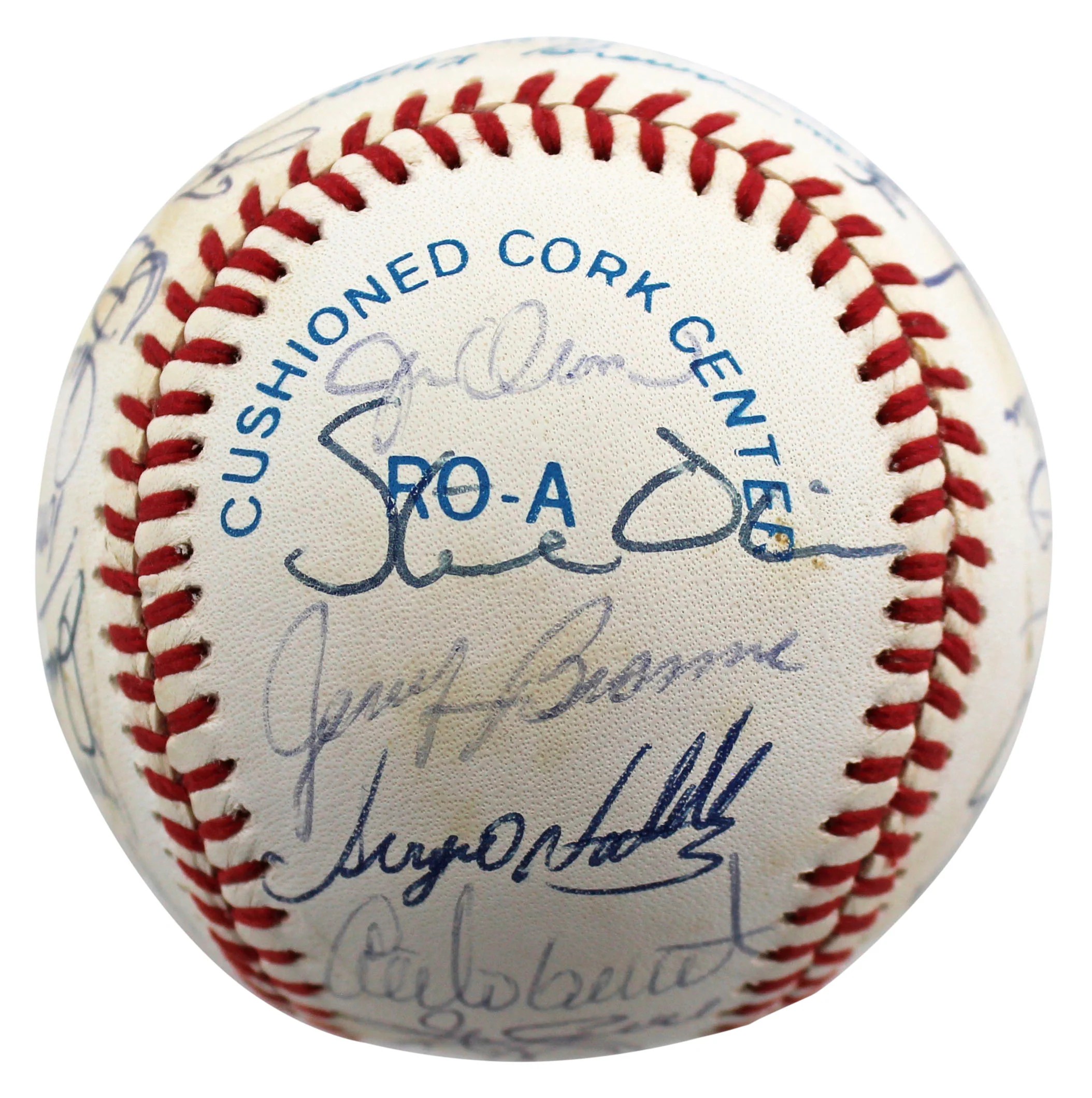 1990 Indians (28) Swindell, Alomar Sr., +26 Signed Oal Baseball BAS #AC01901 - Image 3