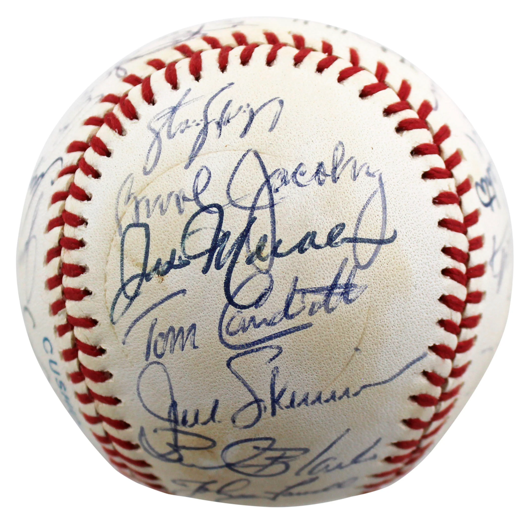 1990 Indians (28) Swindell, Alomar Sr., +26 Signed Oal Baseball BAS #AC01901 - Image 5