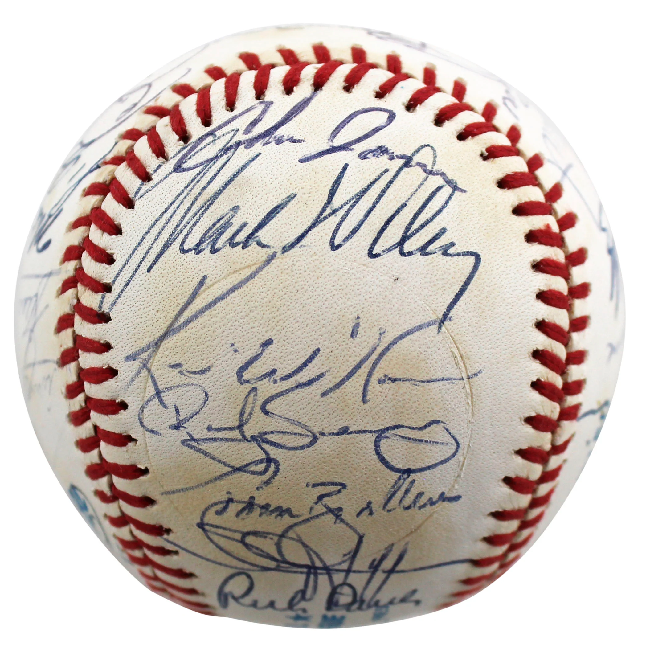 1990 Indians (28) Swindell, Alomar Sr., +26 Signed Oal Baseball BAS #AC01901 - Image 6