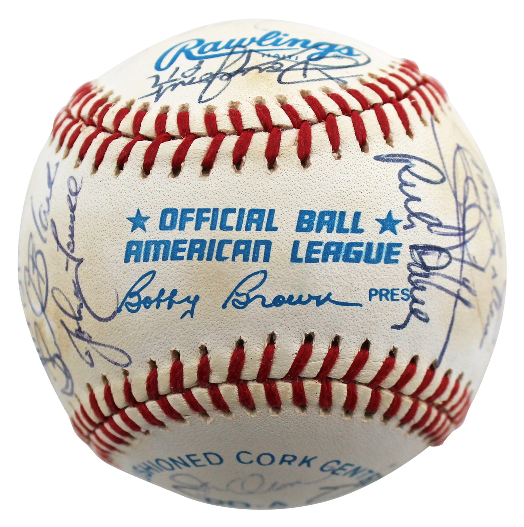 1990 Indians (28) Swindell, Alomar Sr., +26 Signed Oal Baseball BAS #AC01901 - Image 7