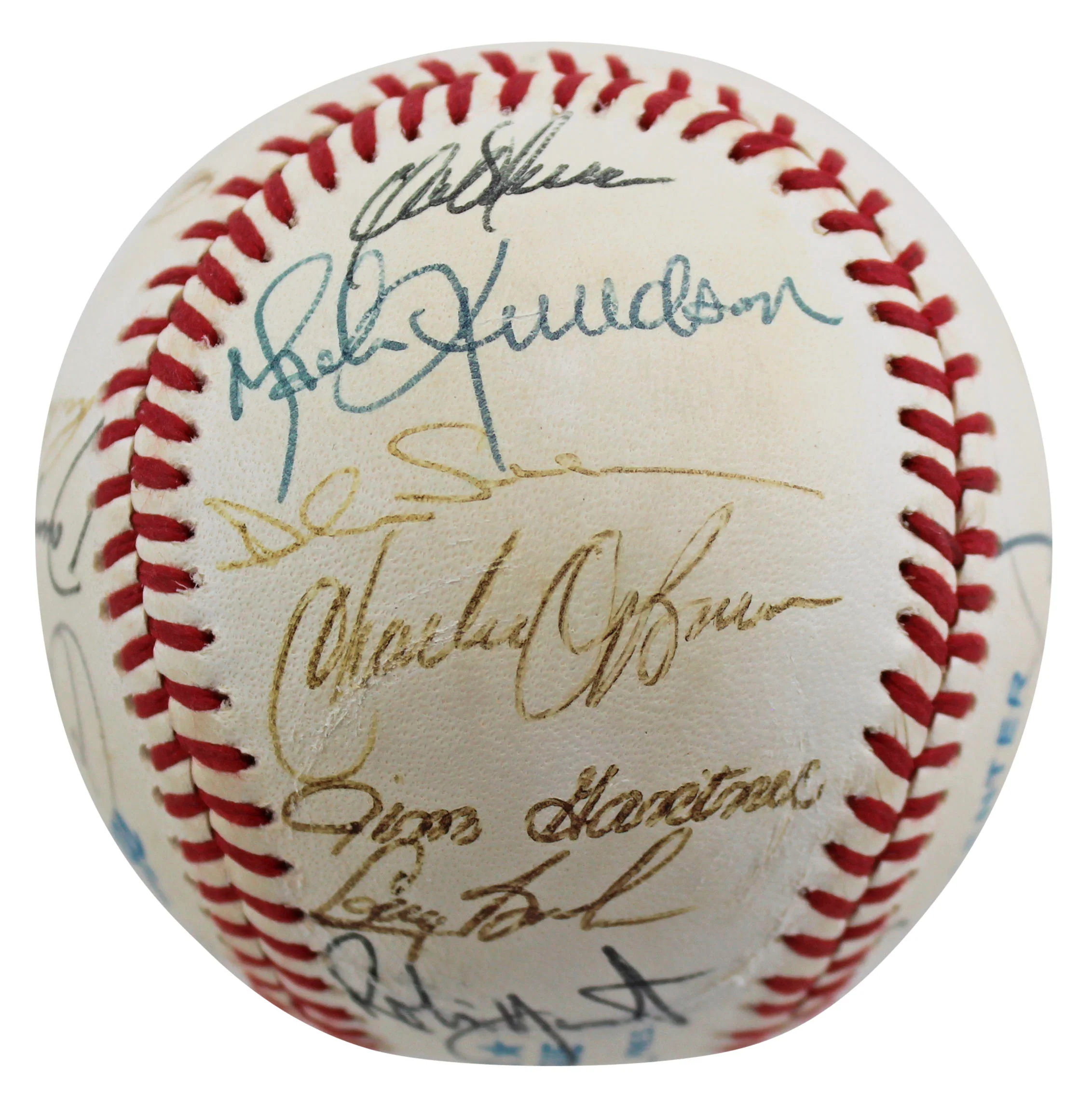 1991 Brewers (23) Yount Molitor, Sheffield +20 Signed Oal Baseball BAS #AC01906 - Image 5