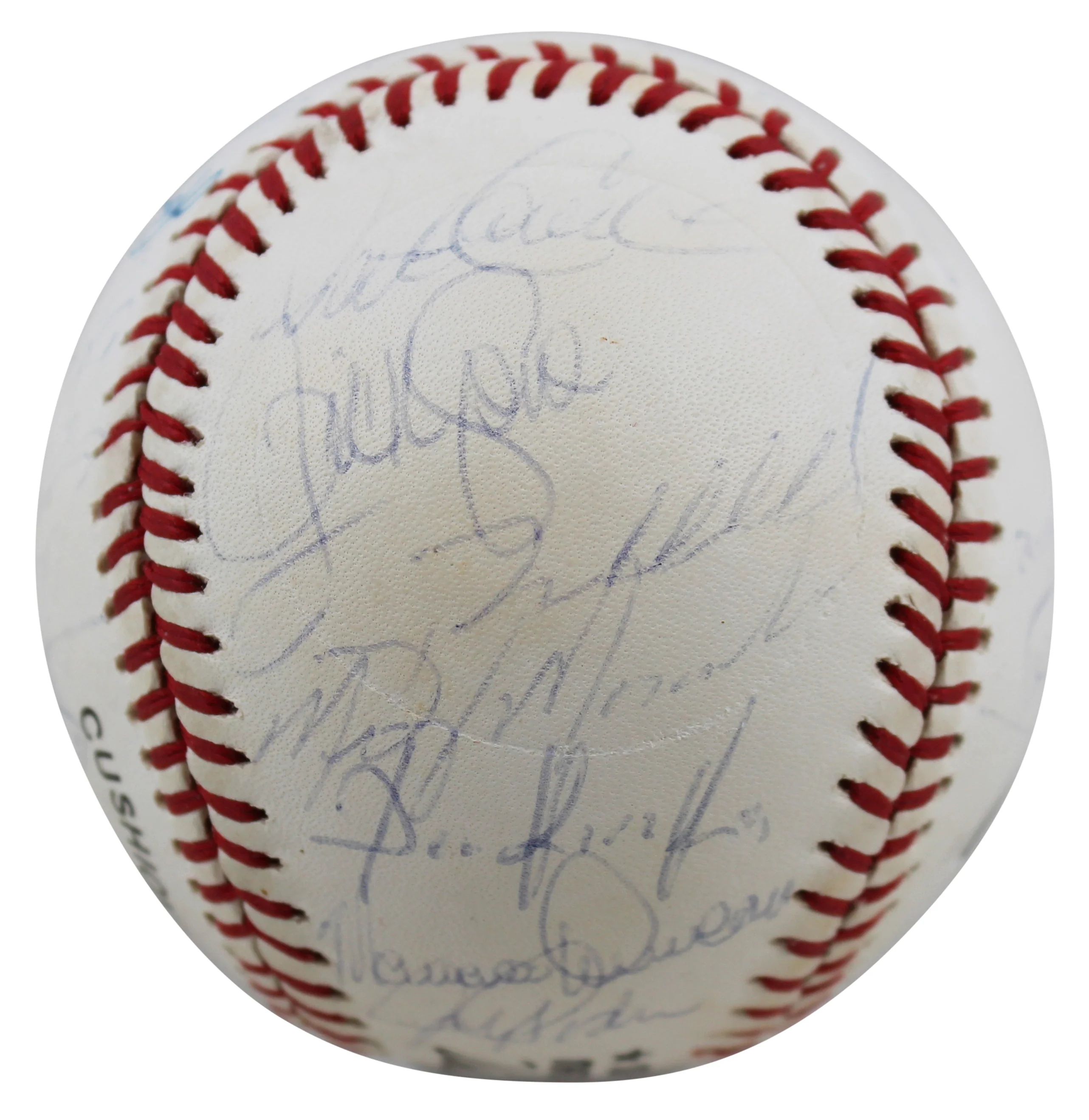 1992 (26) Phillies Fregosi, Podres & Hollins Signed Oal Baseball BAS #AA03194 - Image 3