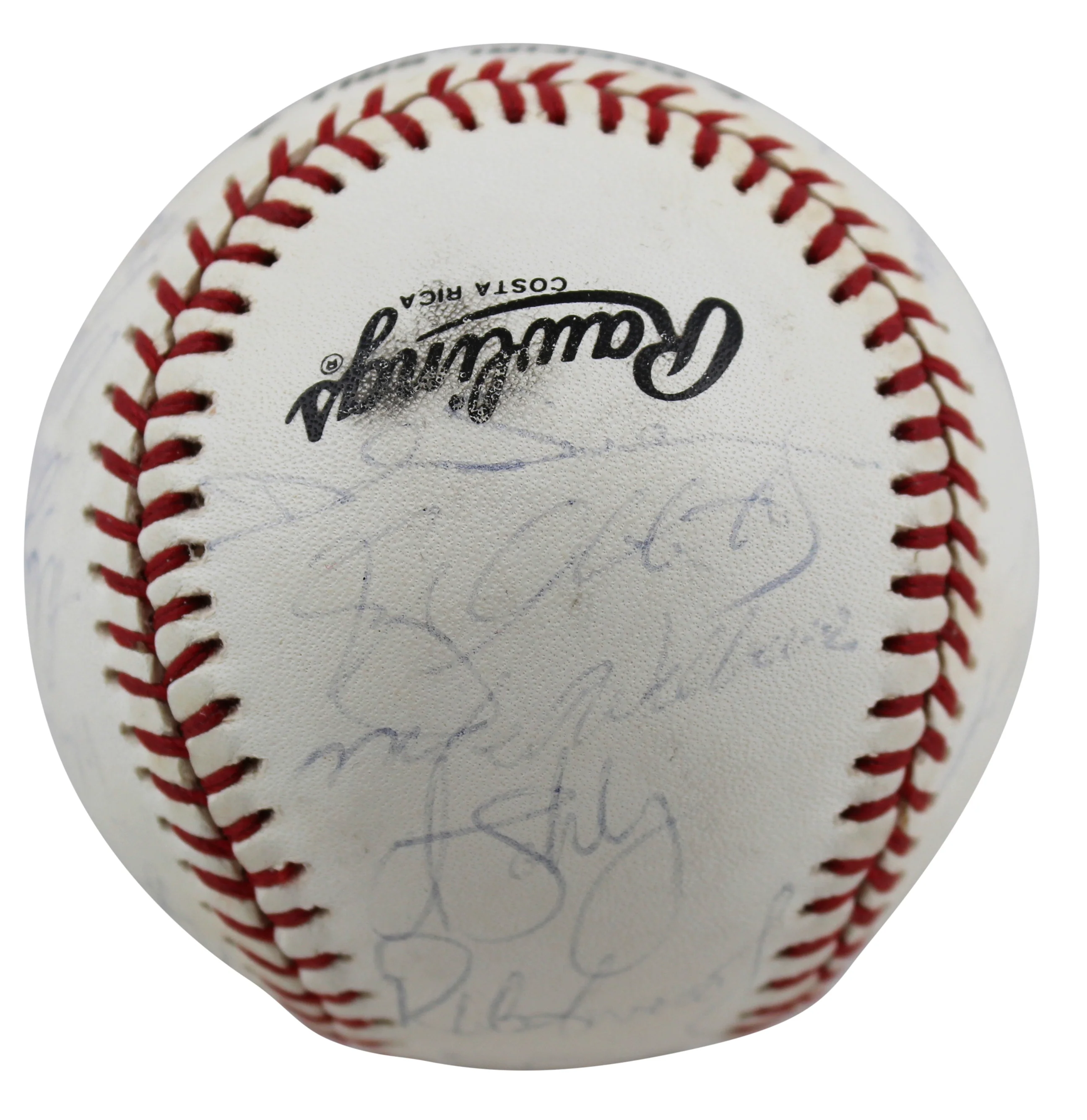 1992 (26) Phillies Fregosi, Podres & Hollins Signed Oal Baseball BAS #AA03194 - Image 7