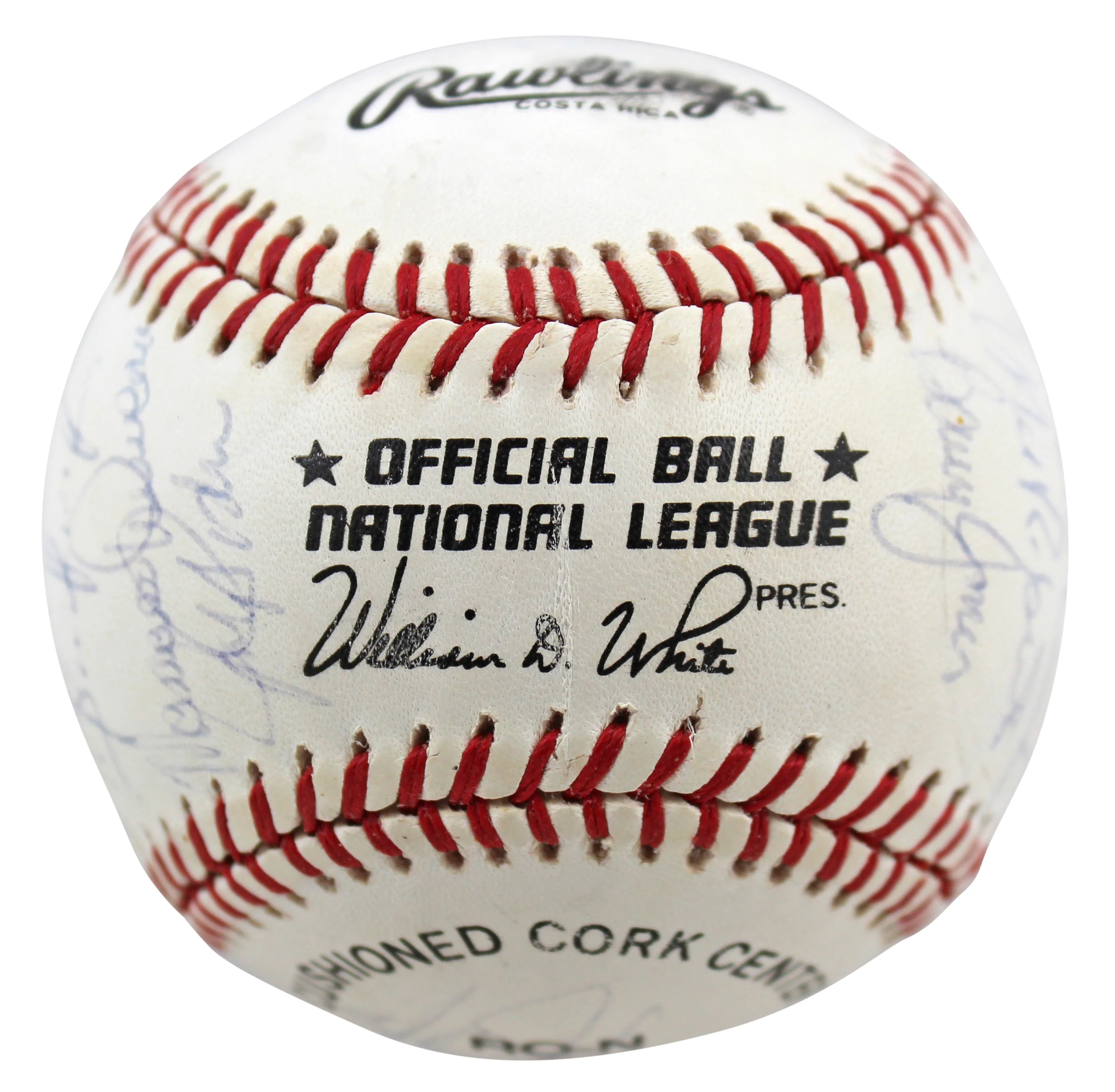 1992 (26) Phillies Fregosi, Podres & Hollins Signed Oal Baseball BAS #AA03194 - Image 8