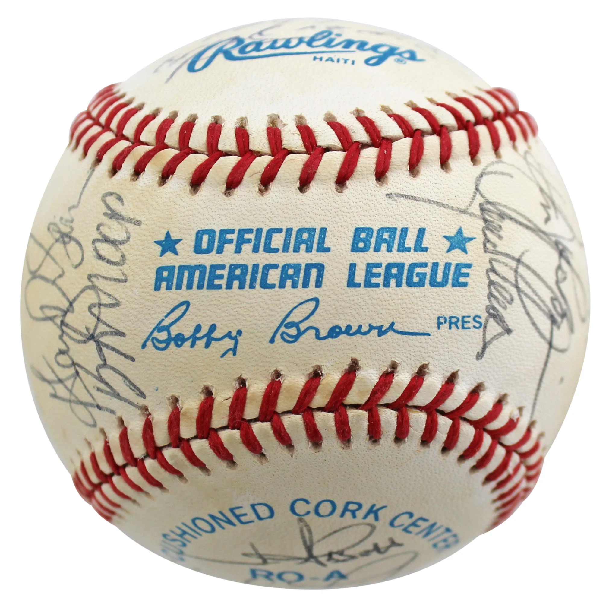 1992 Angels (24) Gaetti, Abbott, Macha +21 Signed Oal Baseball BAS #AB92943 - Image 7