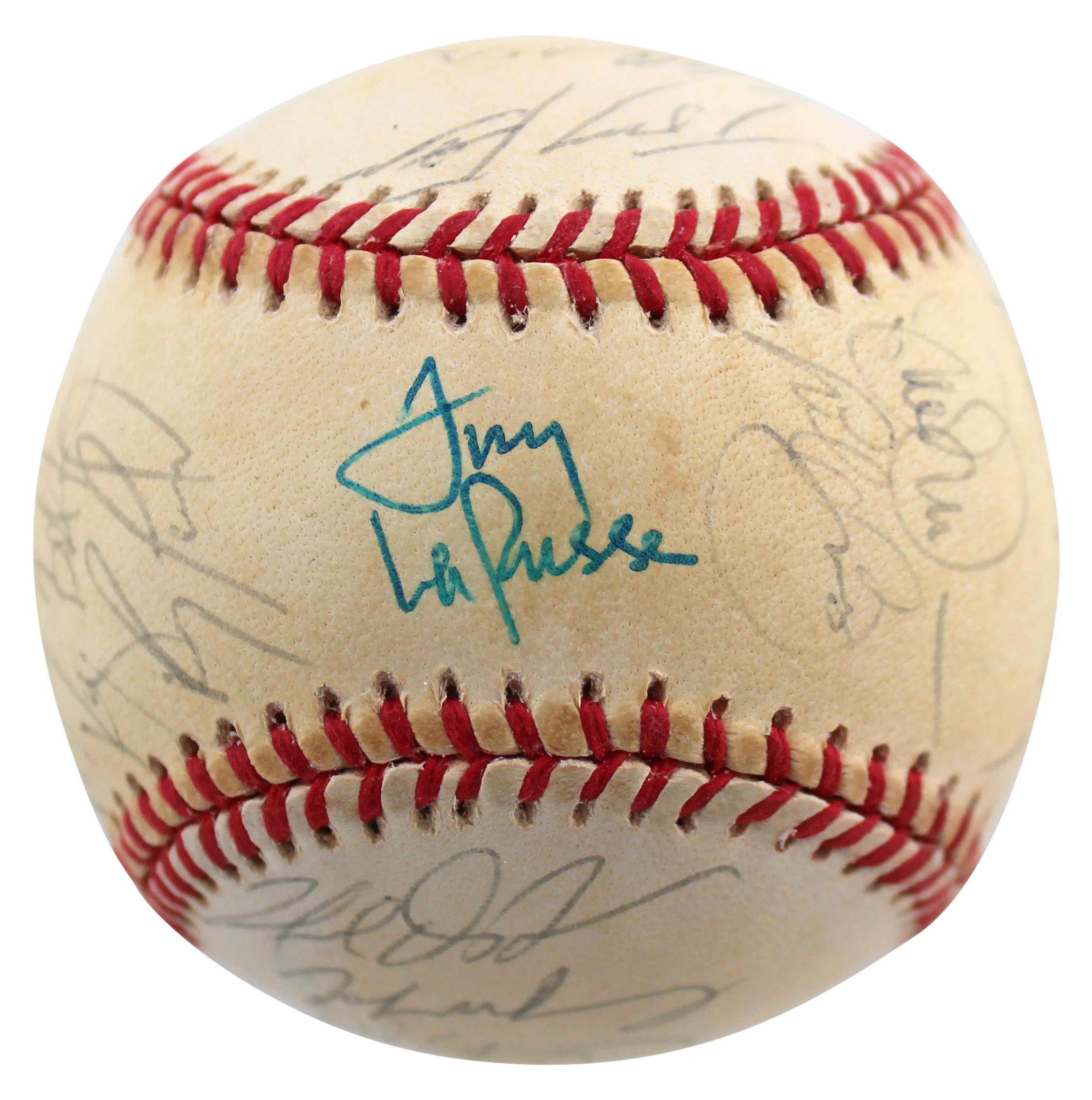 1997 Cardinals (26) La Russa, Eckersley, Gaetti +23 Signed Baseball BAS #AB92986 - Image 2