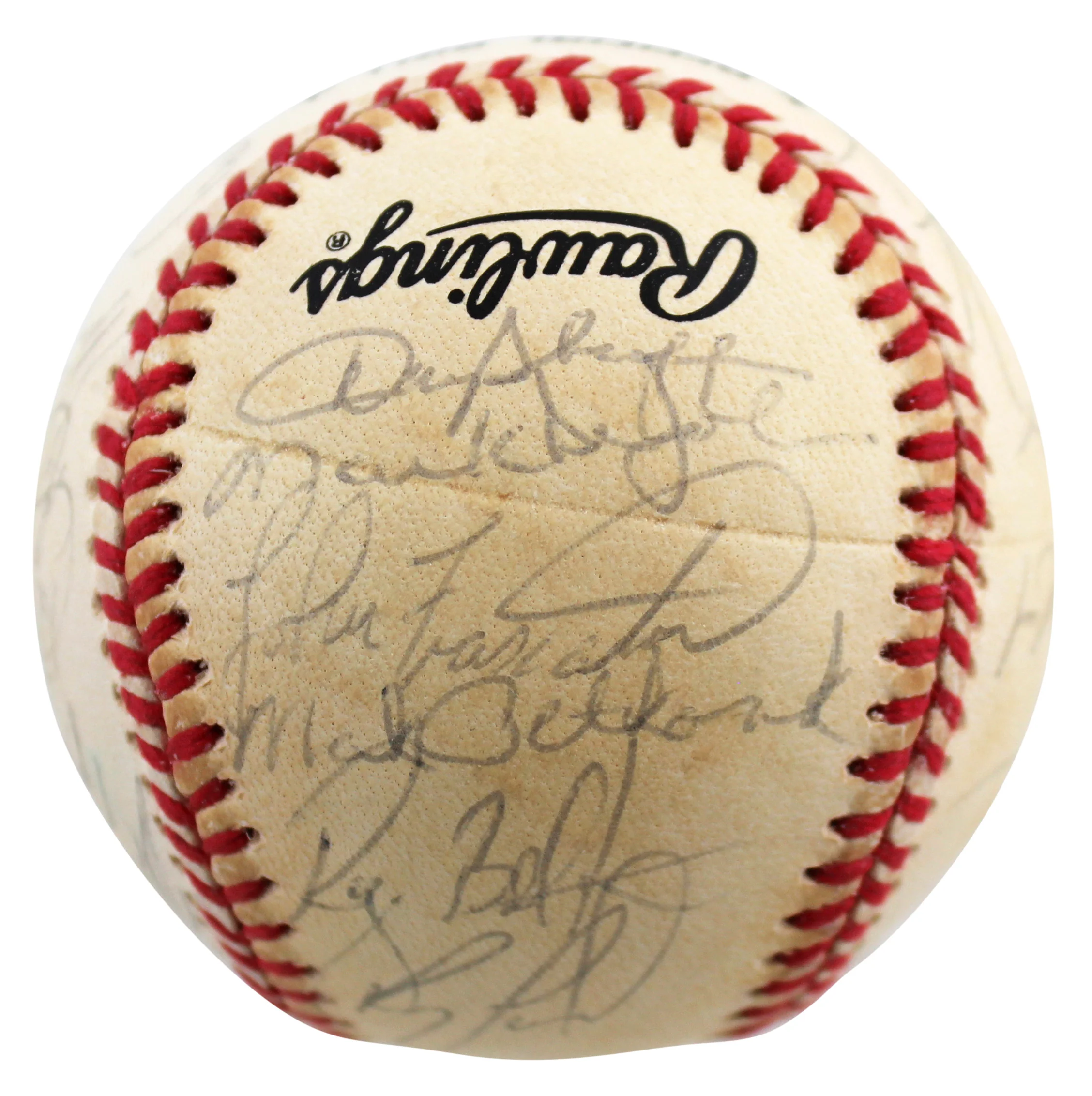 1997 Cardinals (26) La Russa, Eckersley, Gaetti +23 Signed Baseball BAS #AB92986 - Image 3
