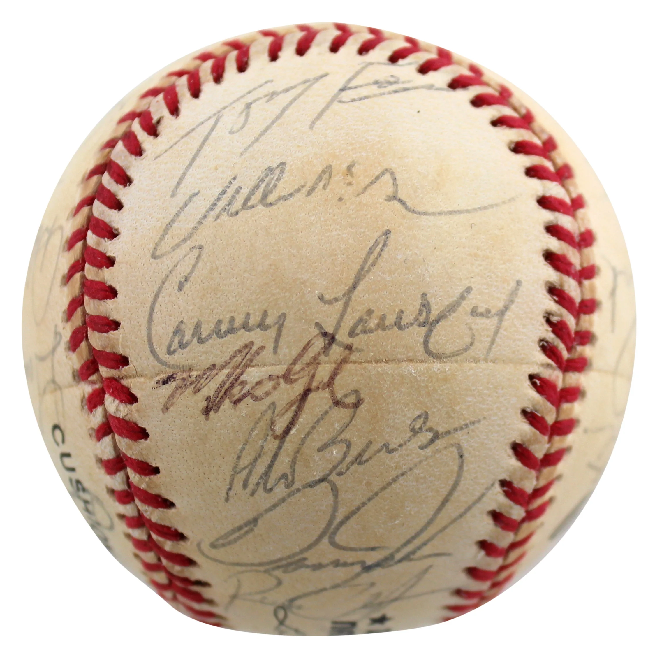 1997 Cardinals (26) La Russa, Eckersley, Gaetti +23 Signed Baseball BAS #AB92986 - Image 4