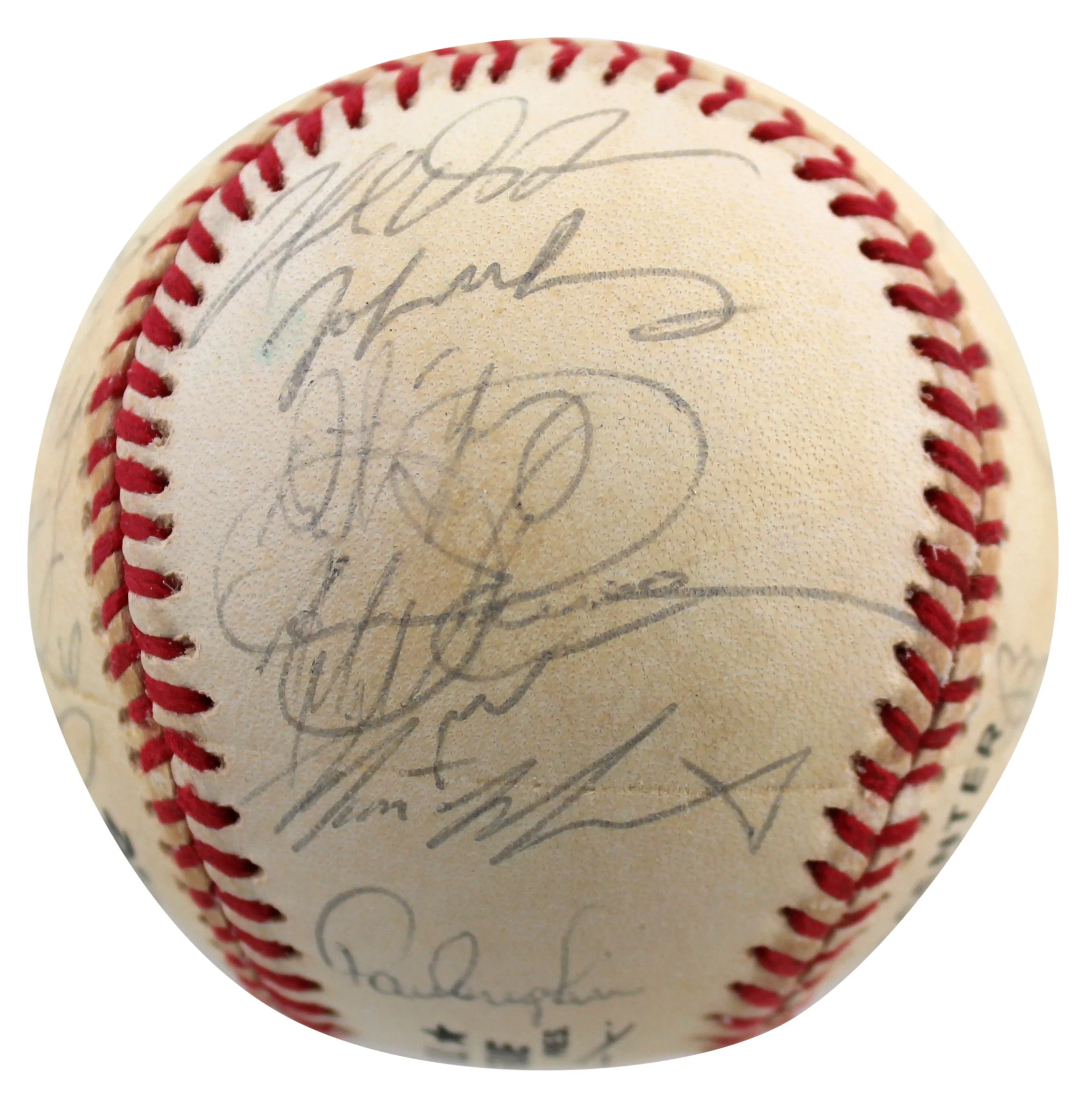 1997 Cardinals (26) La Russa, Eckersley, Gaetti +23 Signed Baseball BAS #AB92986 - Image 5