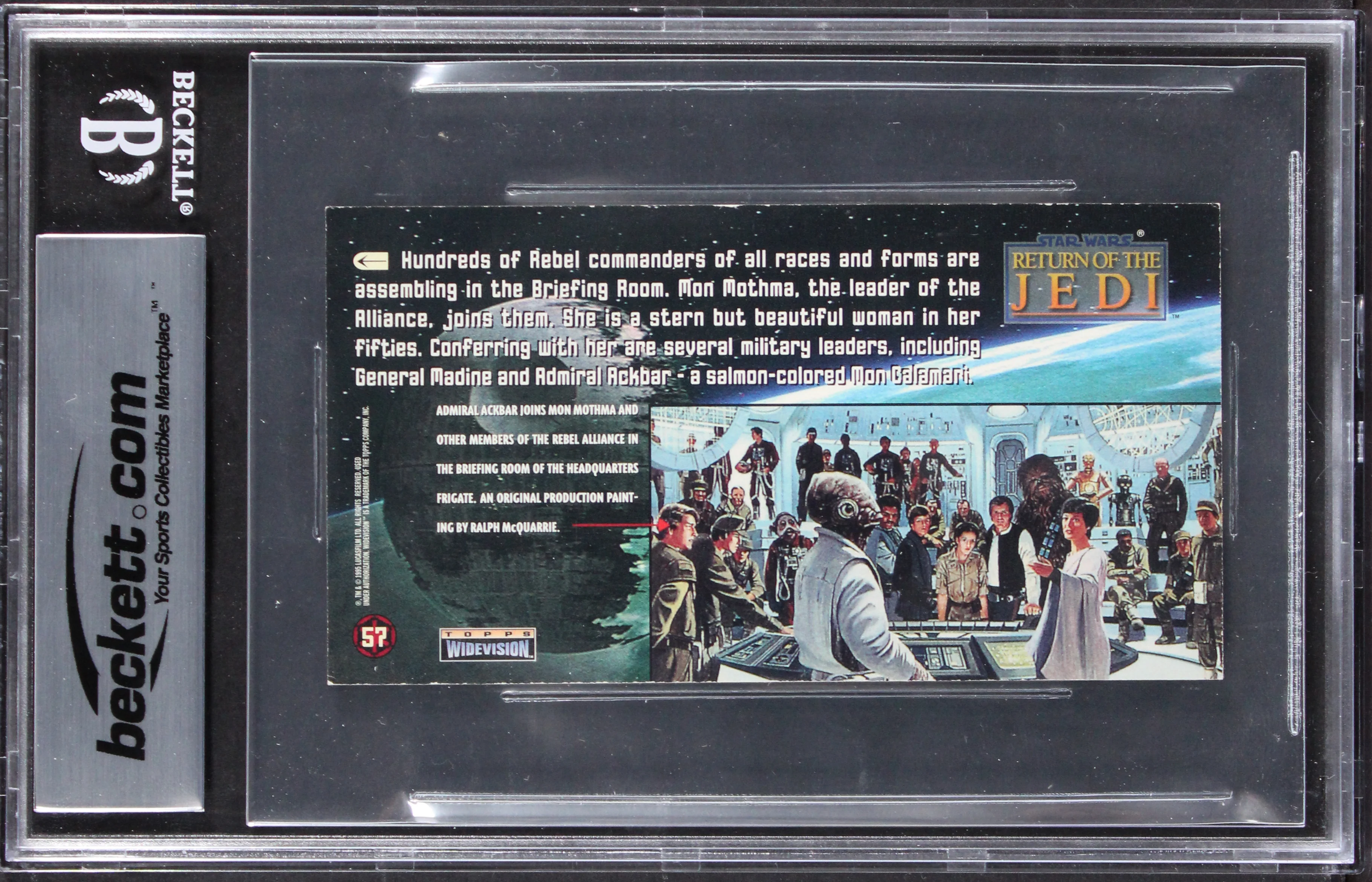 (2) Blakiston & Golding Signed 1996 Star Wars ROTJ #99 Card Auto 10! BAS Slab - Image 3