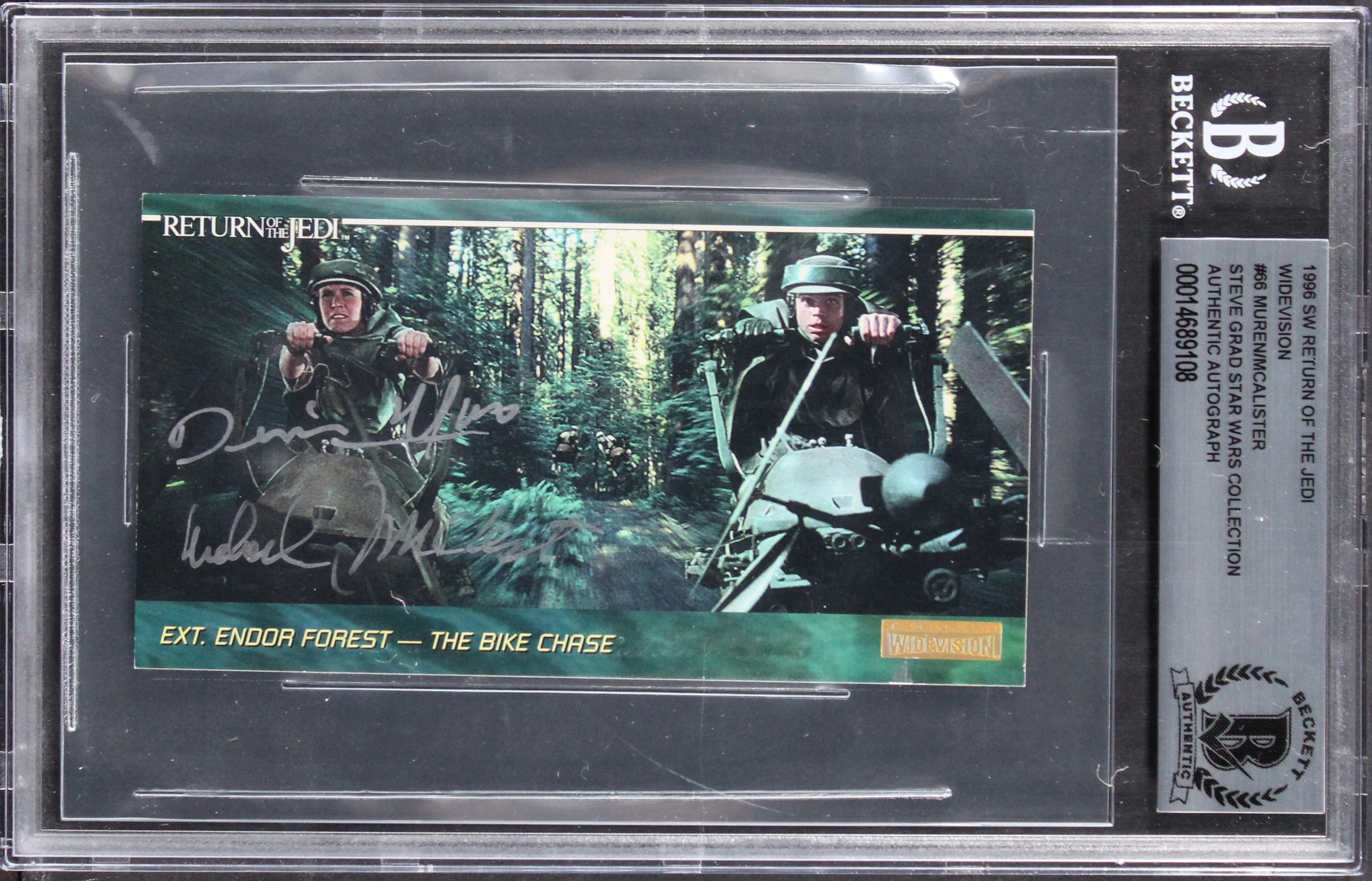 (2) Muren & McAlister Signed 1996 Star Wars ROTJ Widevision #66 Card BAS Slabbed - Image 2