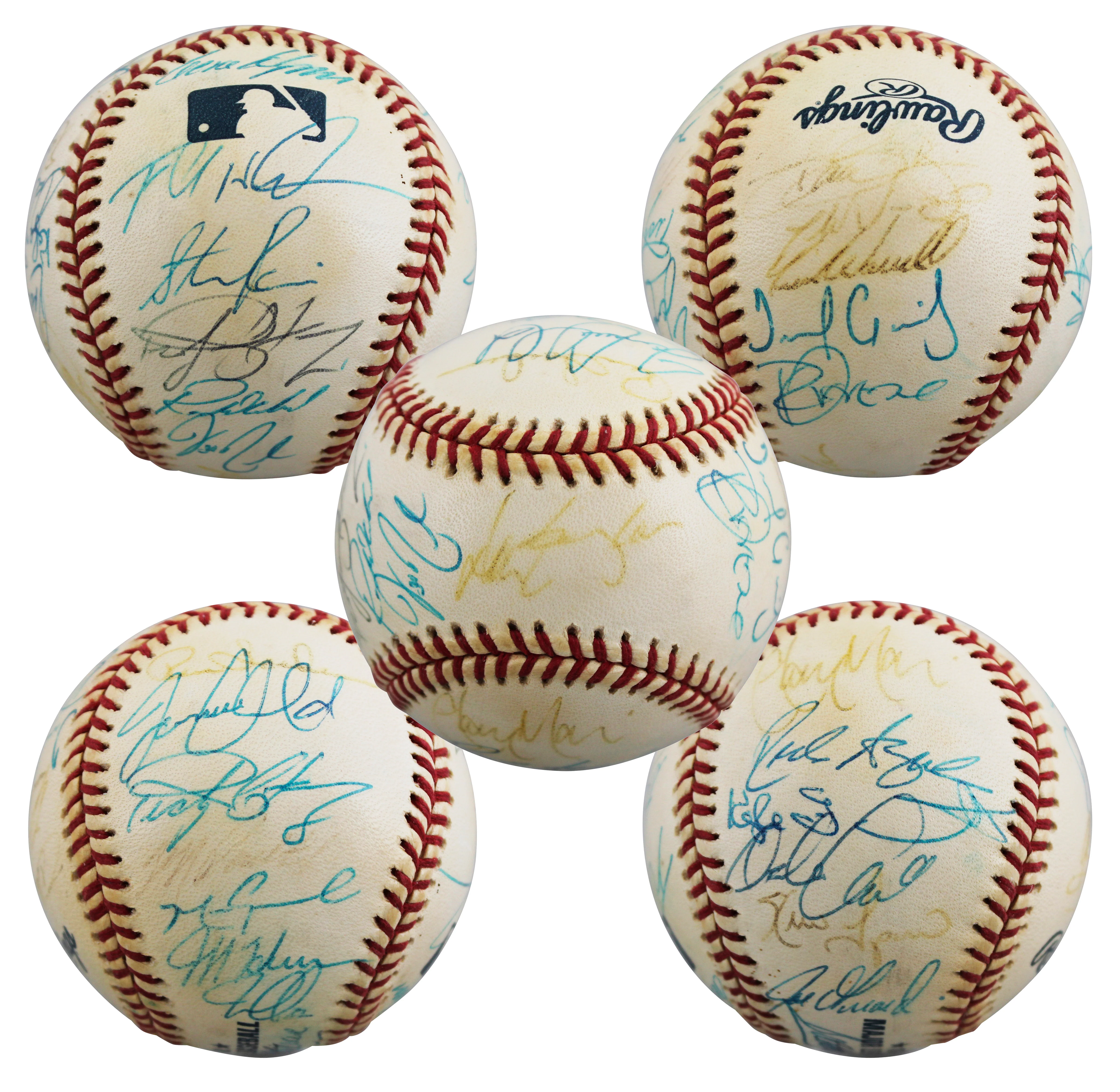 2000 Cubs (26) Girardi, Farnsworth, Aguilera +23 Signed Baseball BAS #AE64197 - Image 2