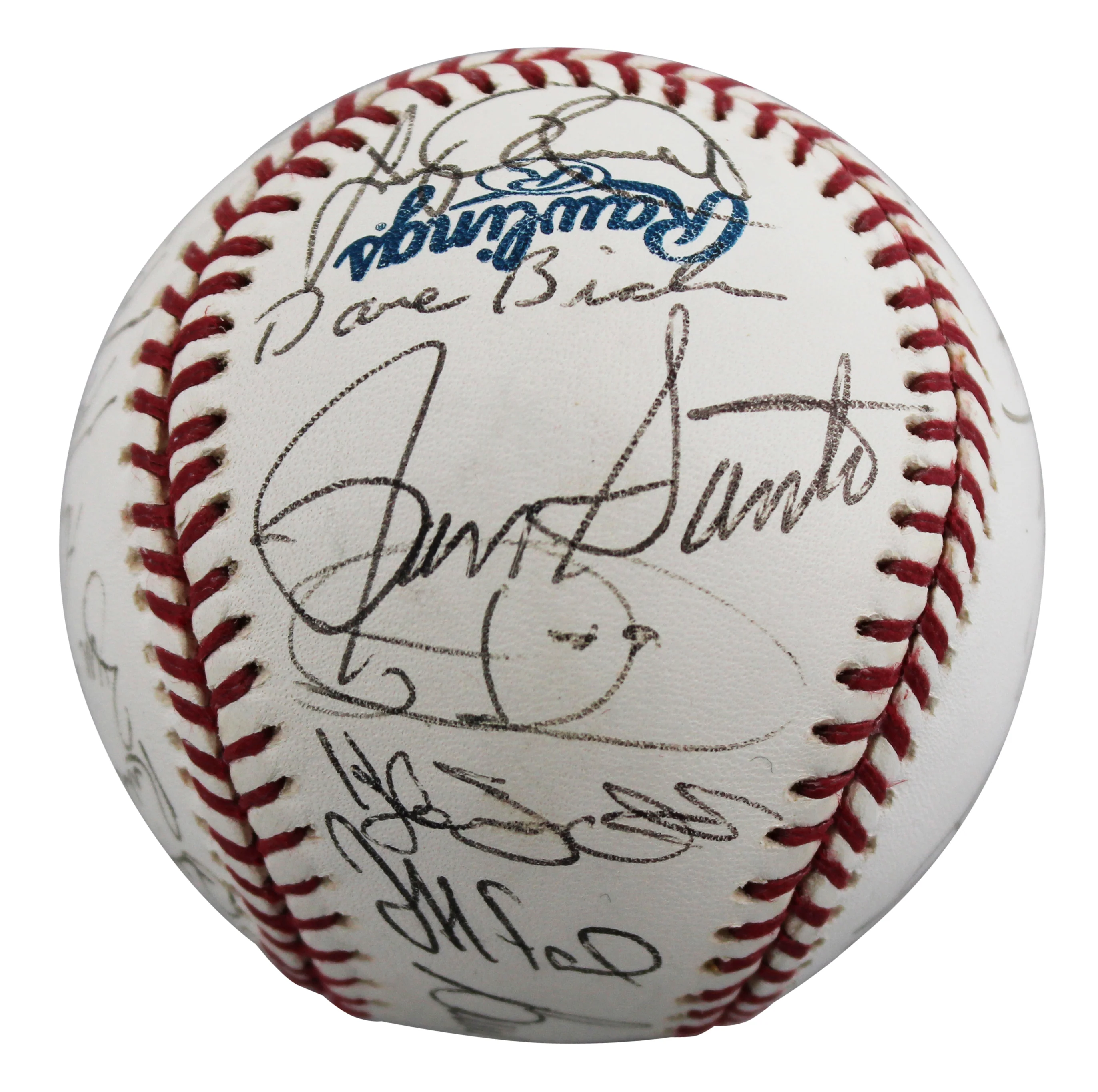 2002 Cubs (28) Santo, McGriff, Bellhorn +25 Signed OML Baseball BAS #AE64195 - Image 4