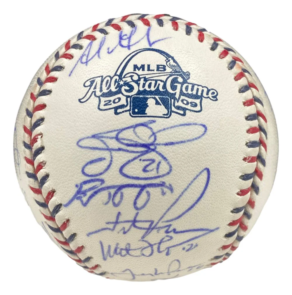 2009 MLB All Star (23) Multi Signed Official All Star Game Baseball BAS LOA - Image 5