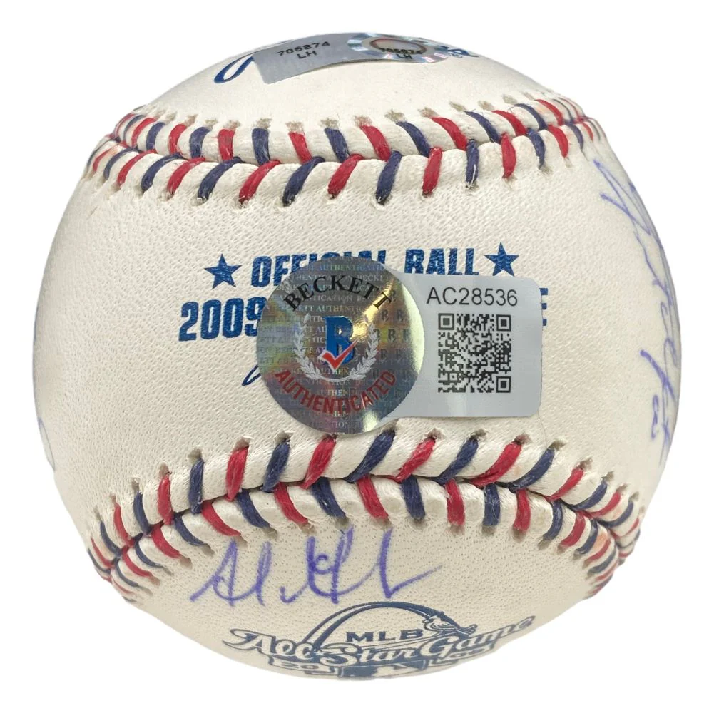 2009 MLB All Star (23) Multi Signed Official All Star Game Baseball BAS LOA - Image 6