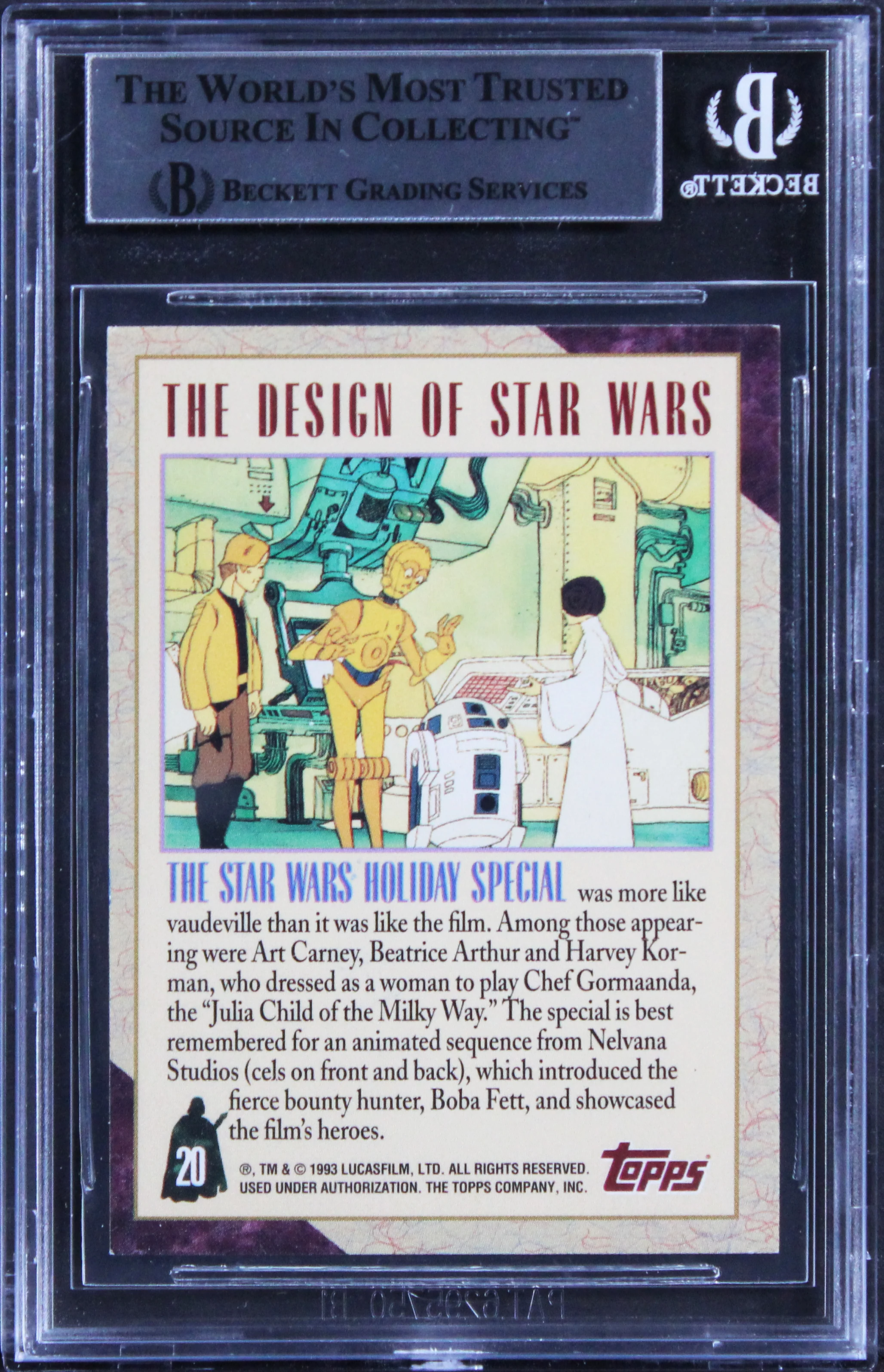 (3) Bulloch, Mayhew, Wingreen Signed 1993 Star Wars Galaxy #20 Card BAS Slabbed - Image 3