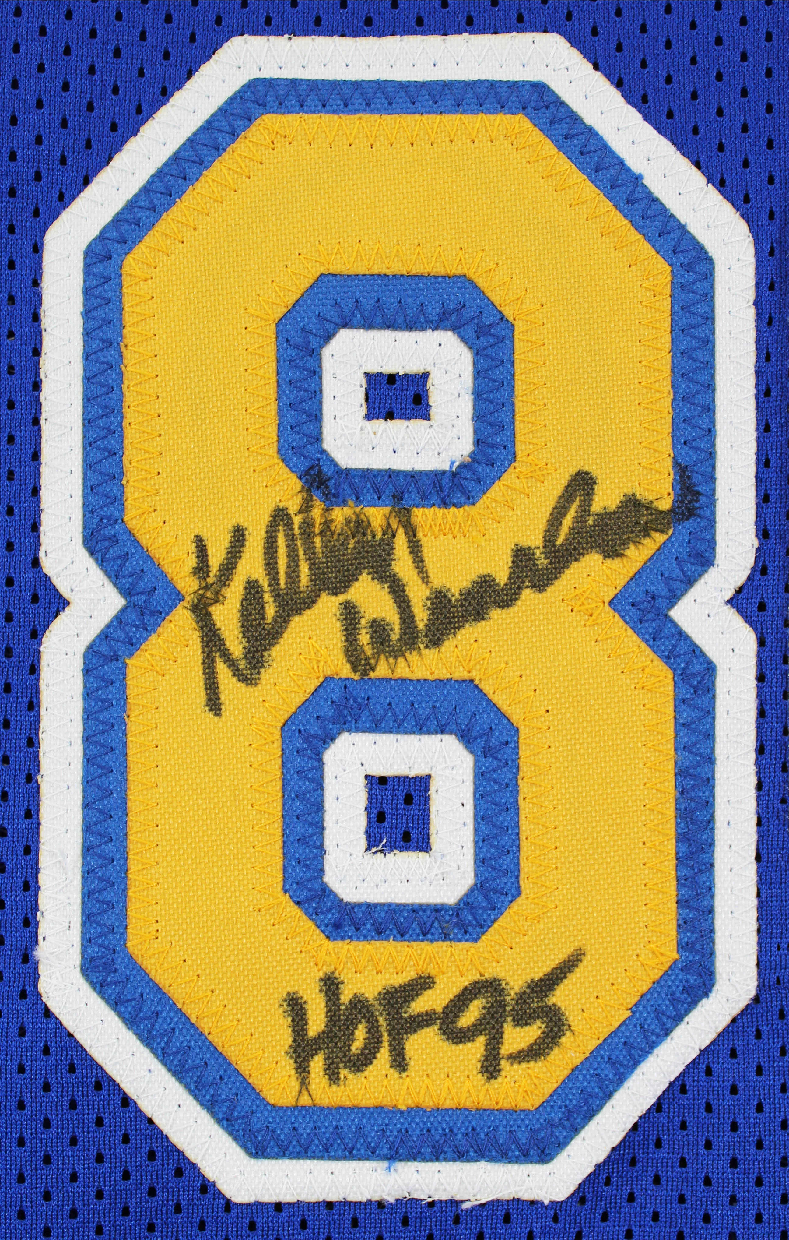 (3) Fouts, Winslow & Joiner Signed Blue TB Pro Style Jersey BAS Witnessed - Image 4