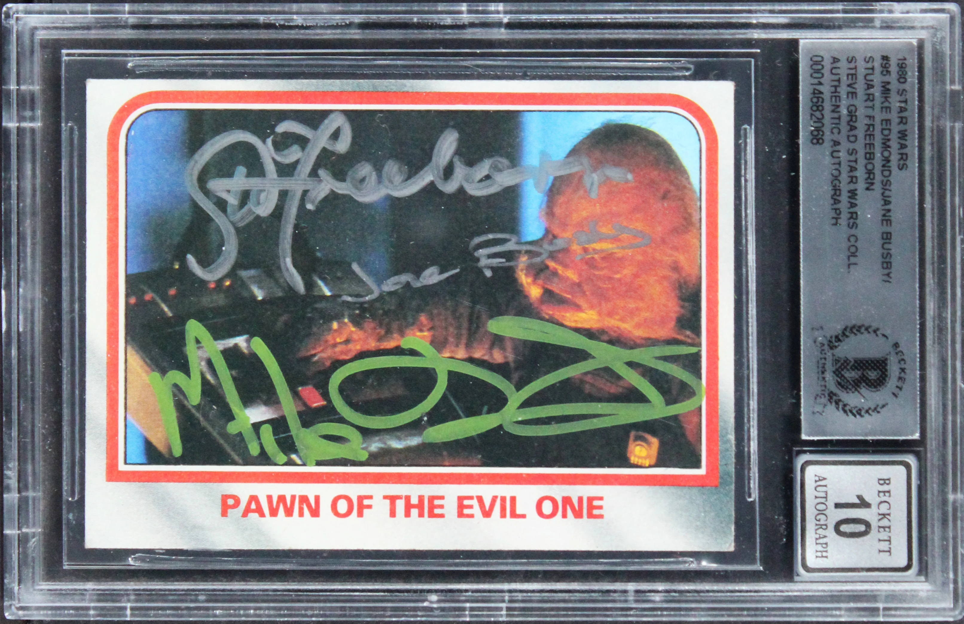(3) Freeborn +2 Signed 1980 Star Wars ESB #95 Card Auto Grade 10! BAS Slabbed - Image 2