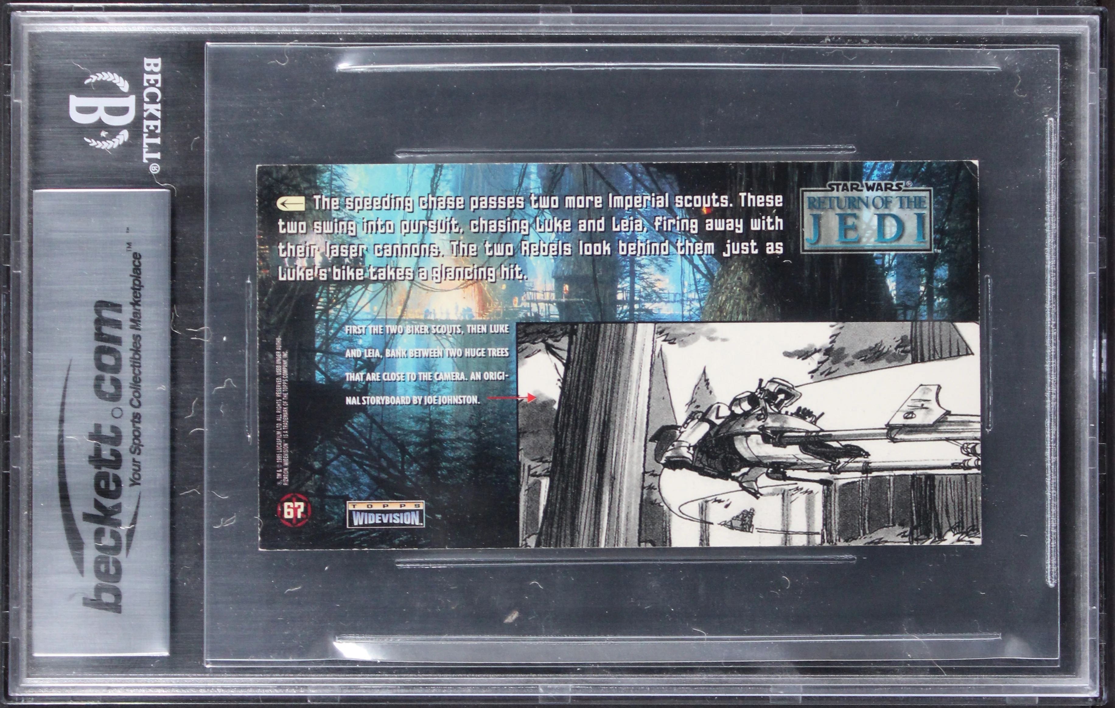 (3) Holt +2 Signed 1996 Star Wars ROTJ Widevision #67 Card Auto 10! BAS Slabbed - Image 3