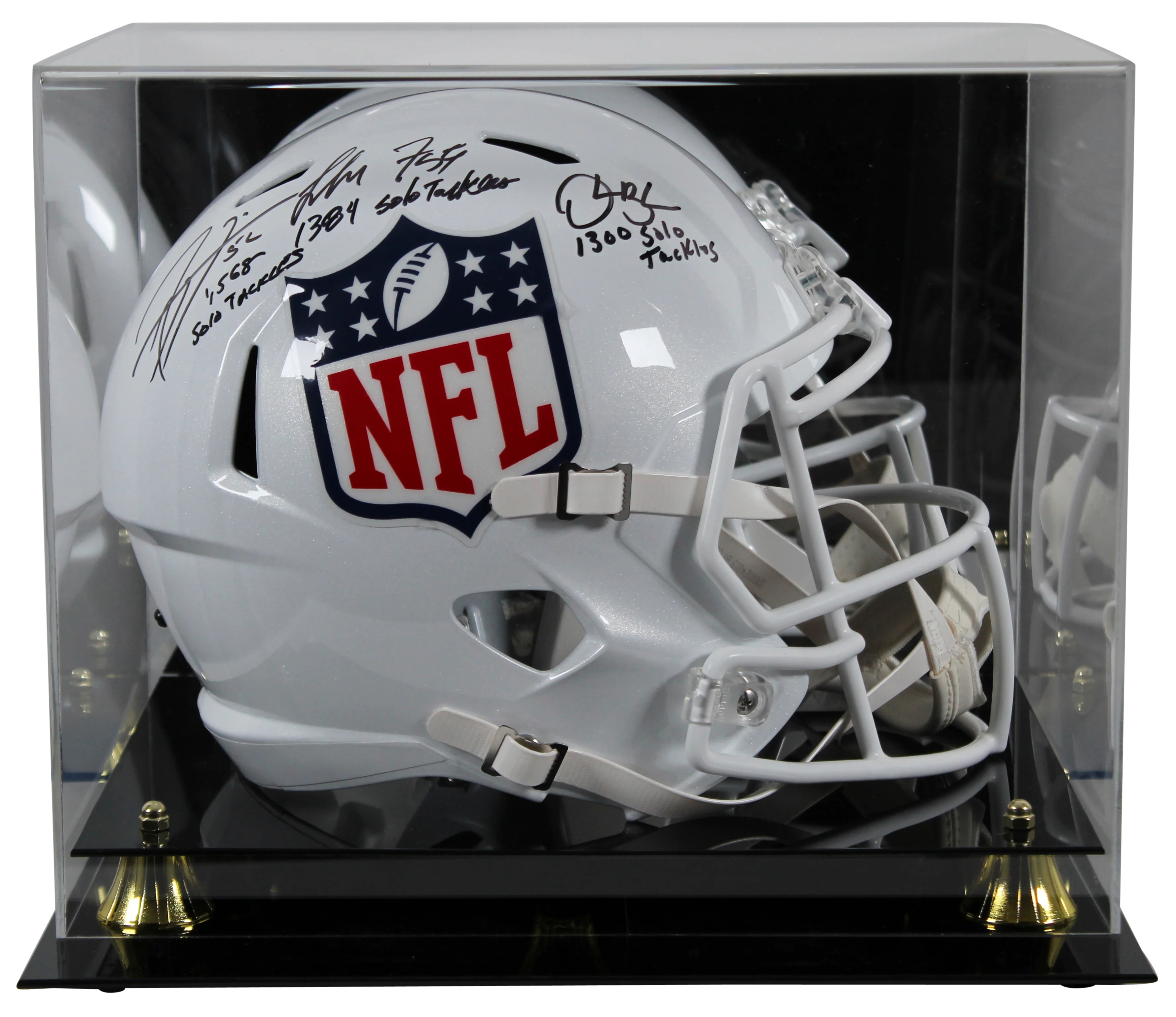 (3) Lewis, Brooks & Fletcher Signed Full Size Speed Rep Helmet w/ Case BAS Wit - Image 2