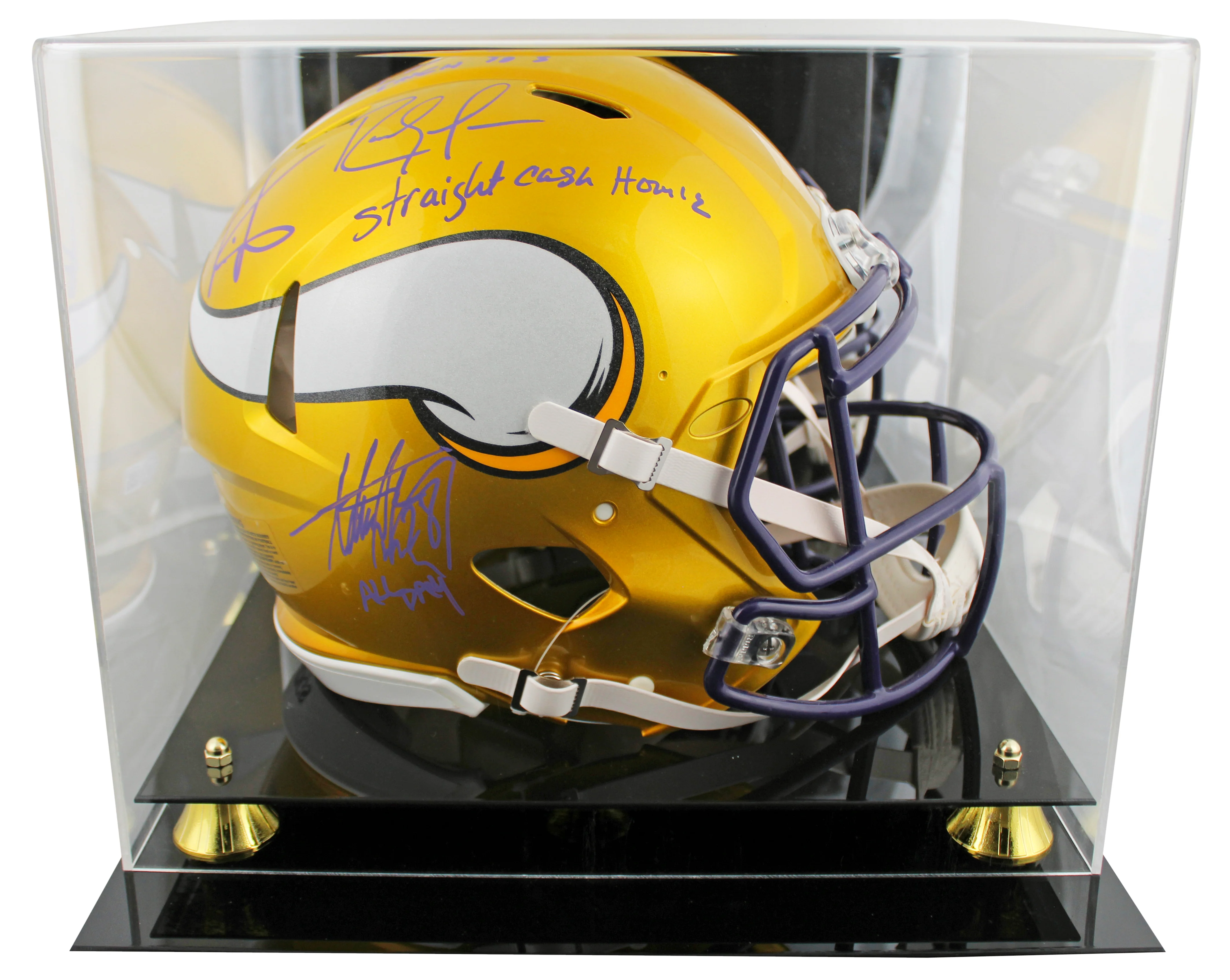 (3) Moss, Carter & Peterson Signed Flash F/S Speed Proline Helmet W/ Case BAS W - Image 2