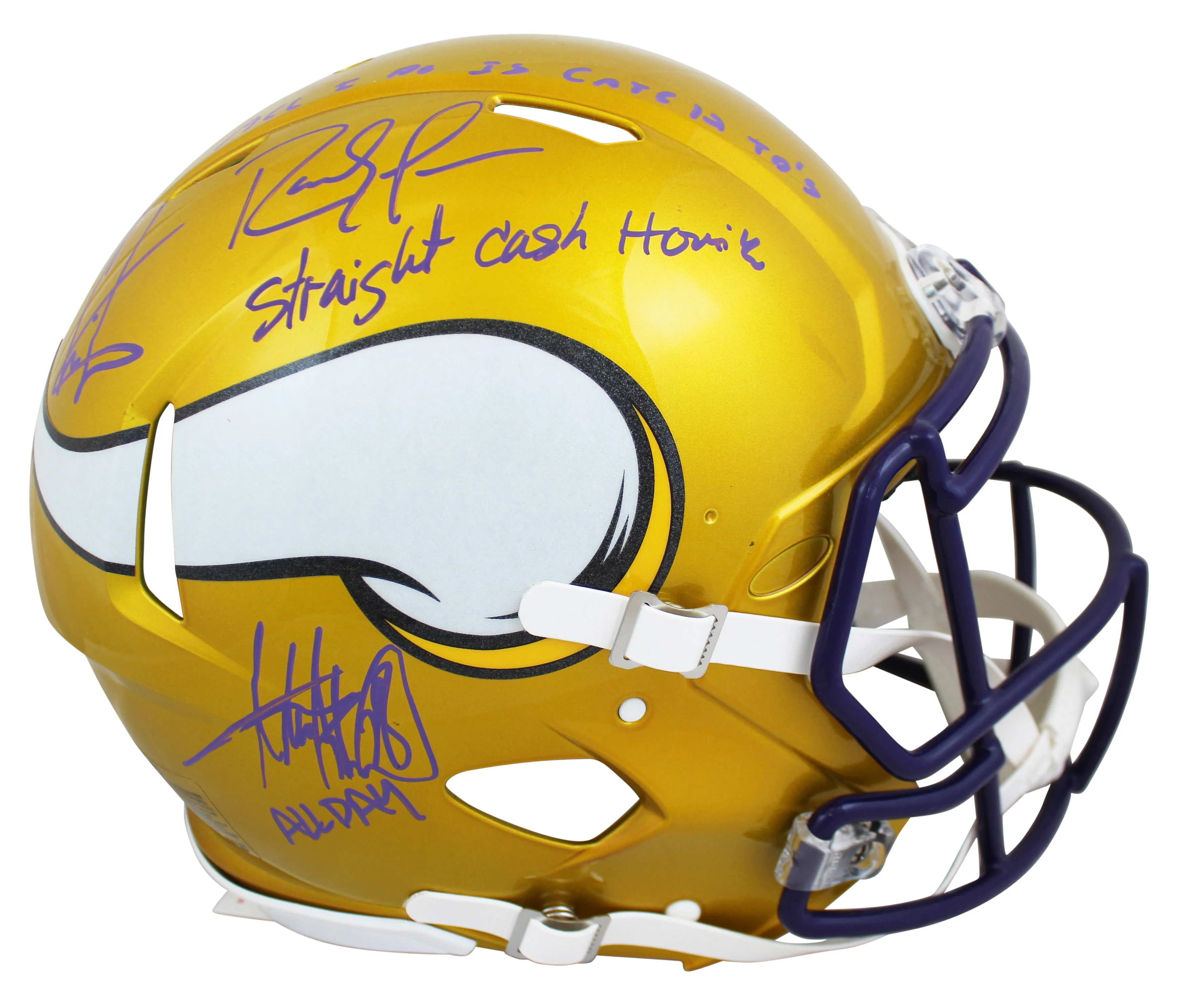 (3) Moss, Carter & Peterson Signed Flash F/S Speed Proline Helmet W/ Case BAS W - Image 3