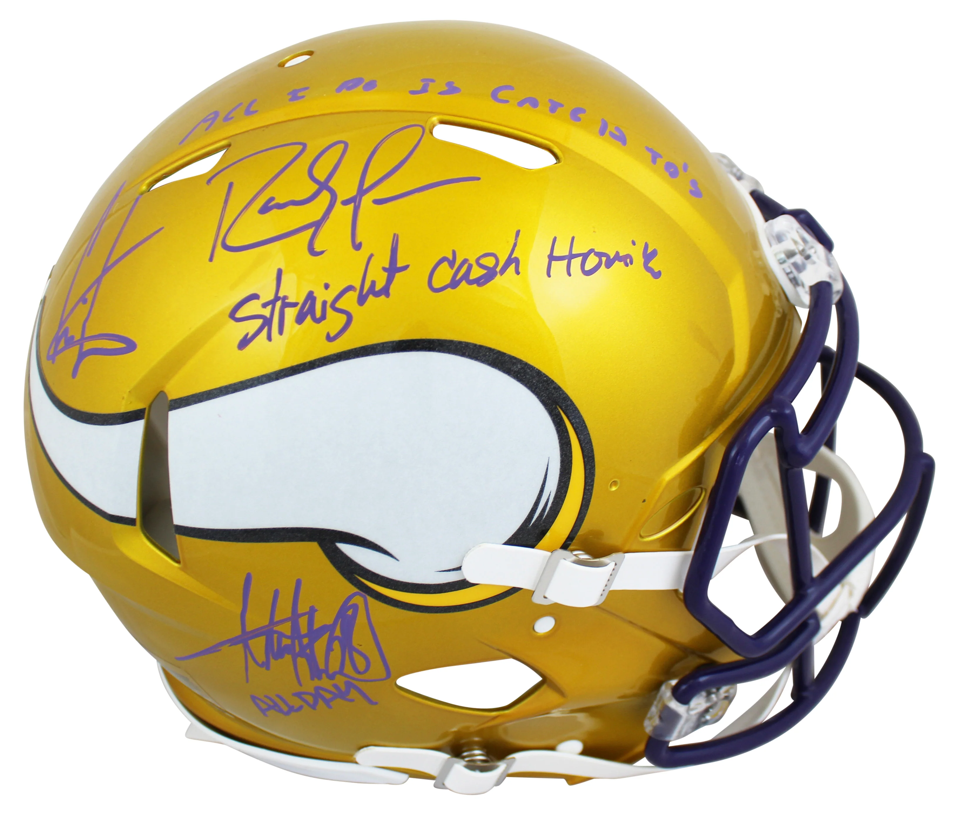 (3) Moss, Carter & Peterson Signed Flash F/S Speed Proline Helmet W/ Case BAS W - Image 4