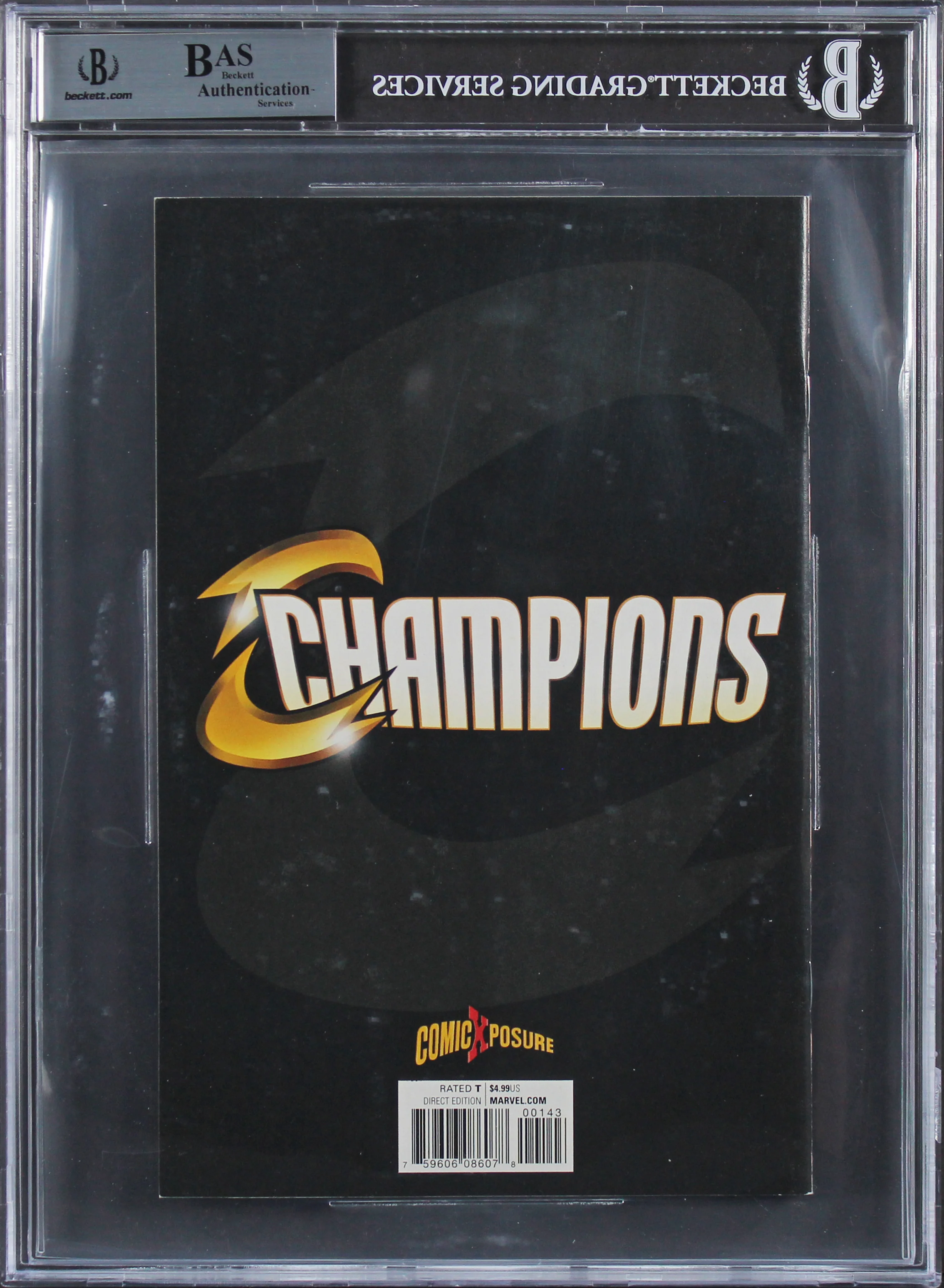 (3) Stan Lee, Waid & Ramos Signed Champions NY Con Exclusive #1 Comic BAS Slab - Image 3