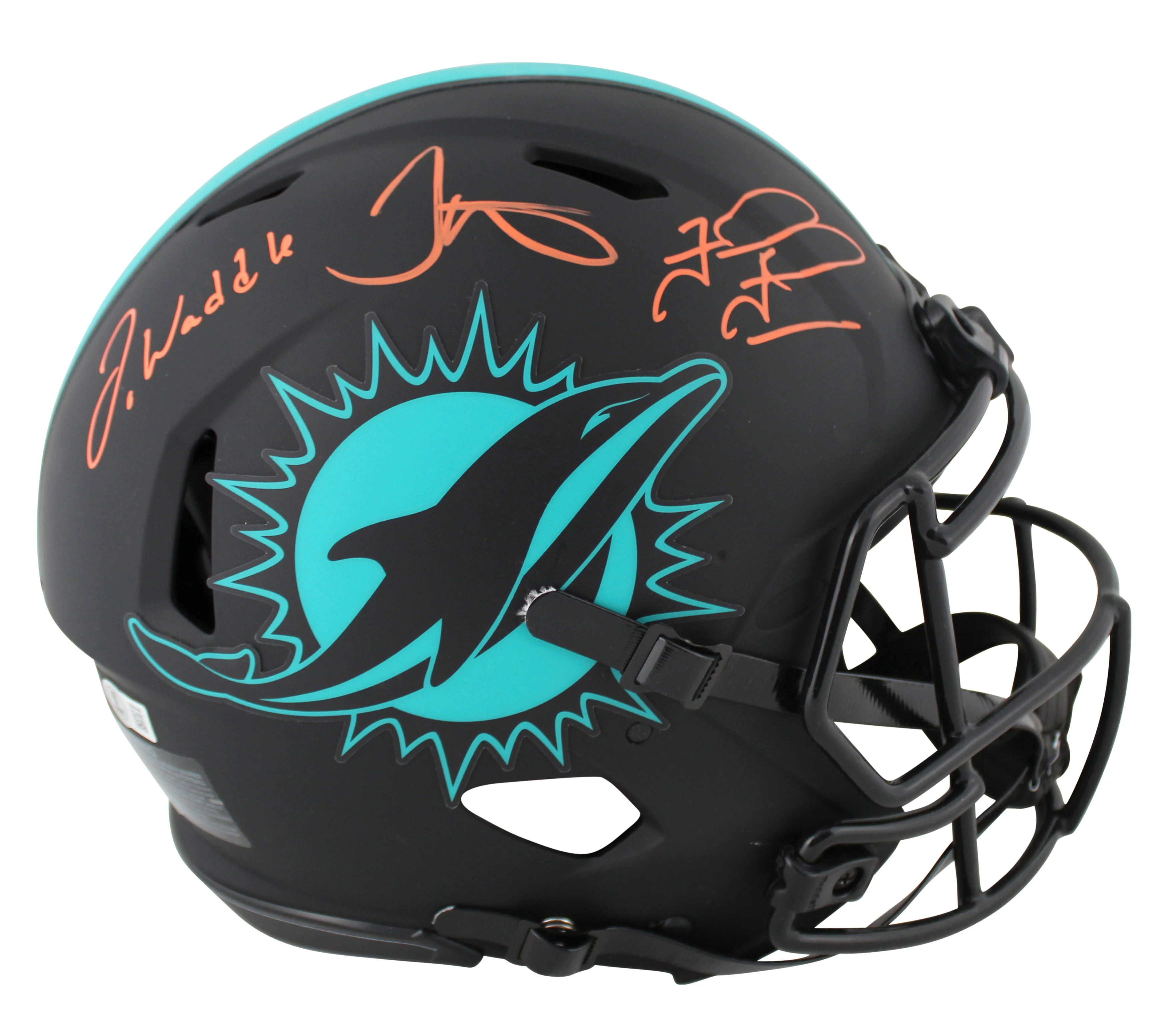 (3) Tagovailoa, Waddle, Hill Signed Eclipse F/S Speed Proline Helmet BAS Witness - Image 2